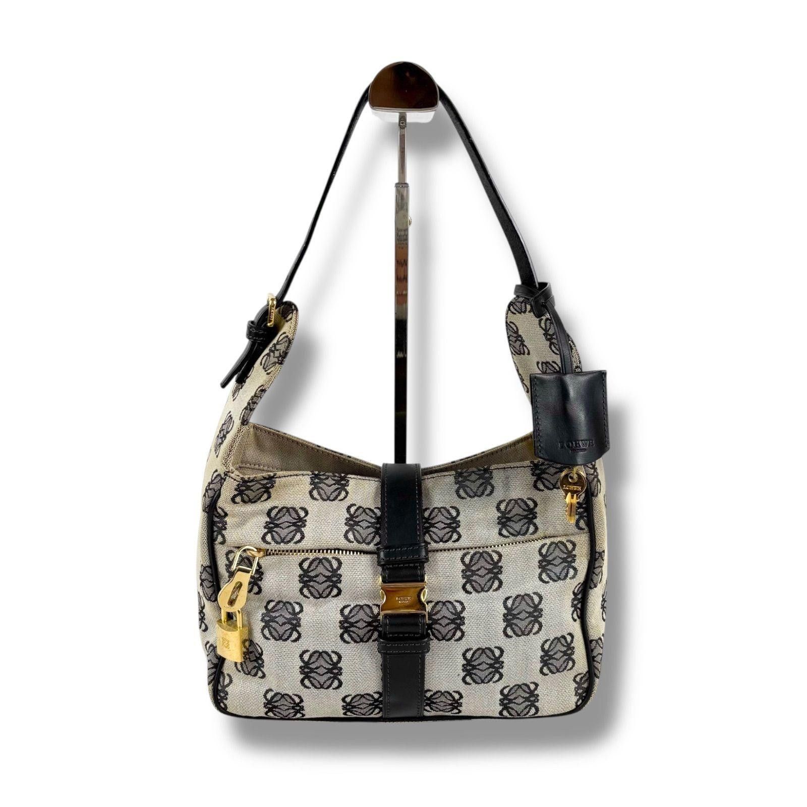 Loewe Loewe - Small Canvas and Leather Shoulder Bag Size ONE SIZE - 3 Thumbnail