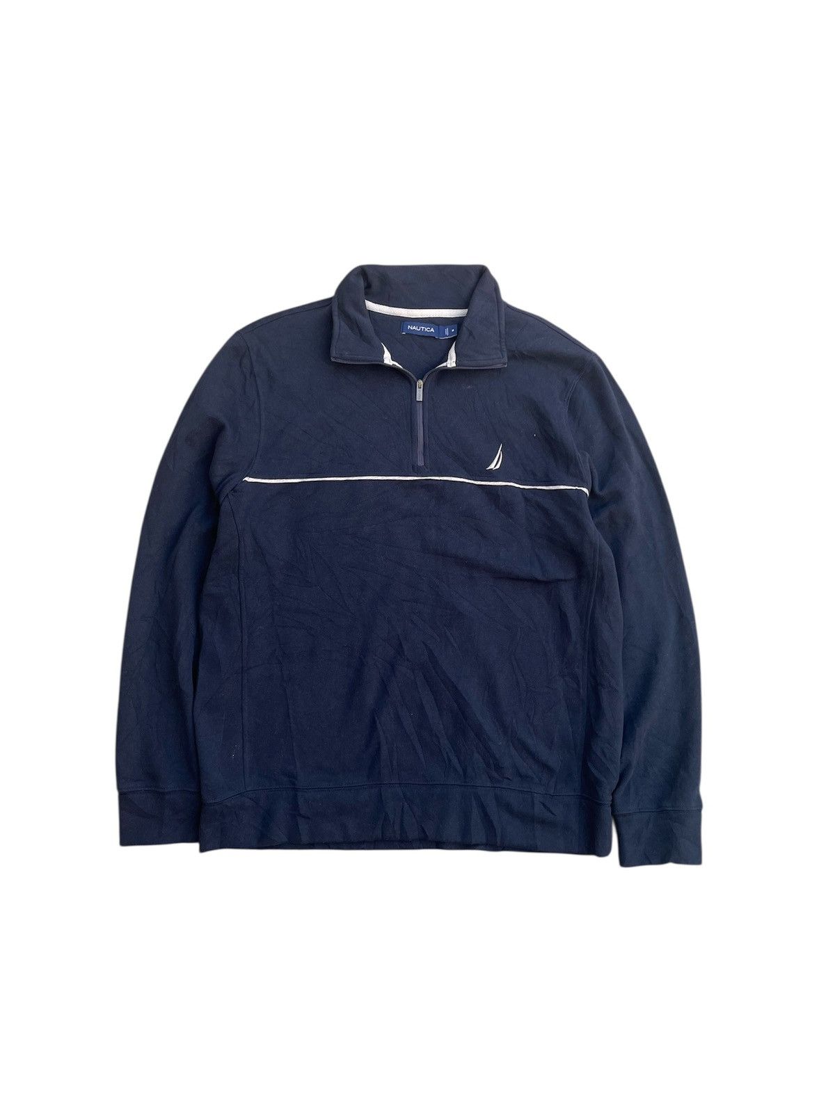 Nautica × Vintage NAUTICA SMALL LOGO OPEN COLAR SWEETSHIRT Size US M / EU 48-50 / 2 - 1 Thumbnail