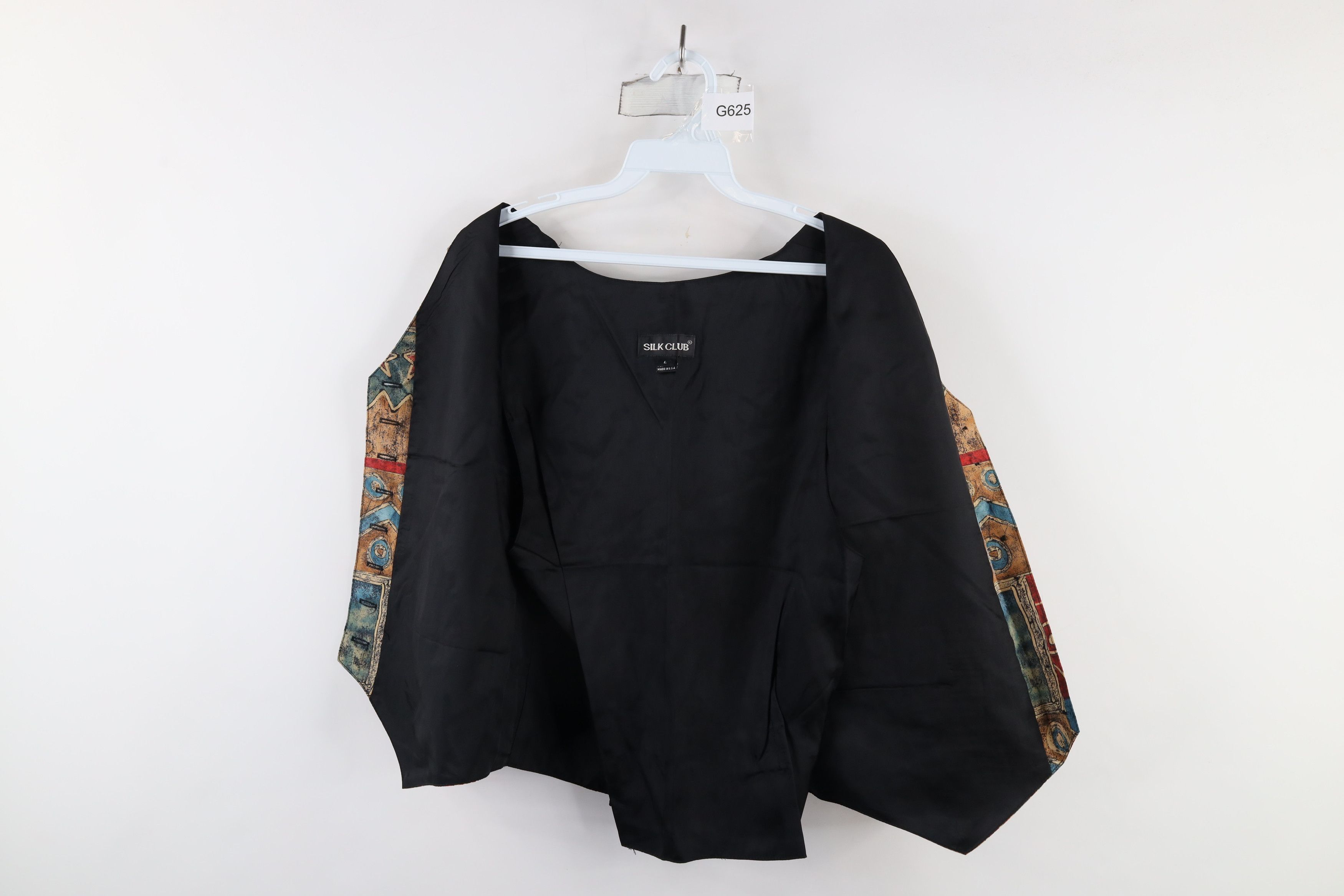 Vintage Vintage 90s Streetwear Geometric Silk Buckle Back Vest USA Size L / US 10 / IT 46 - 7 Thumbnail
