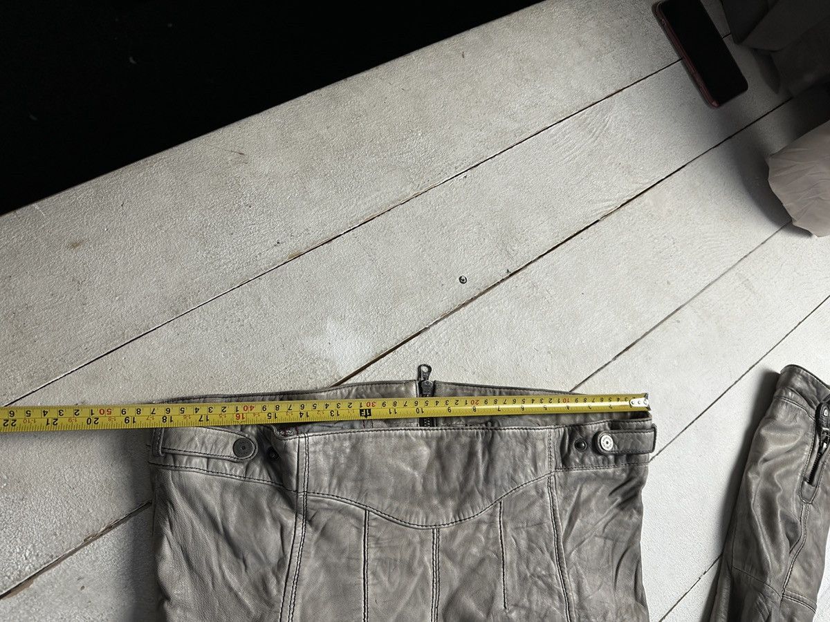 Other 🚨Y2K RICK OWENS TYPE DIRTY SLIM FIT ZIP LEATHER JACKET Size S / US 4 / IT 40 - 18 Thumbnail