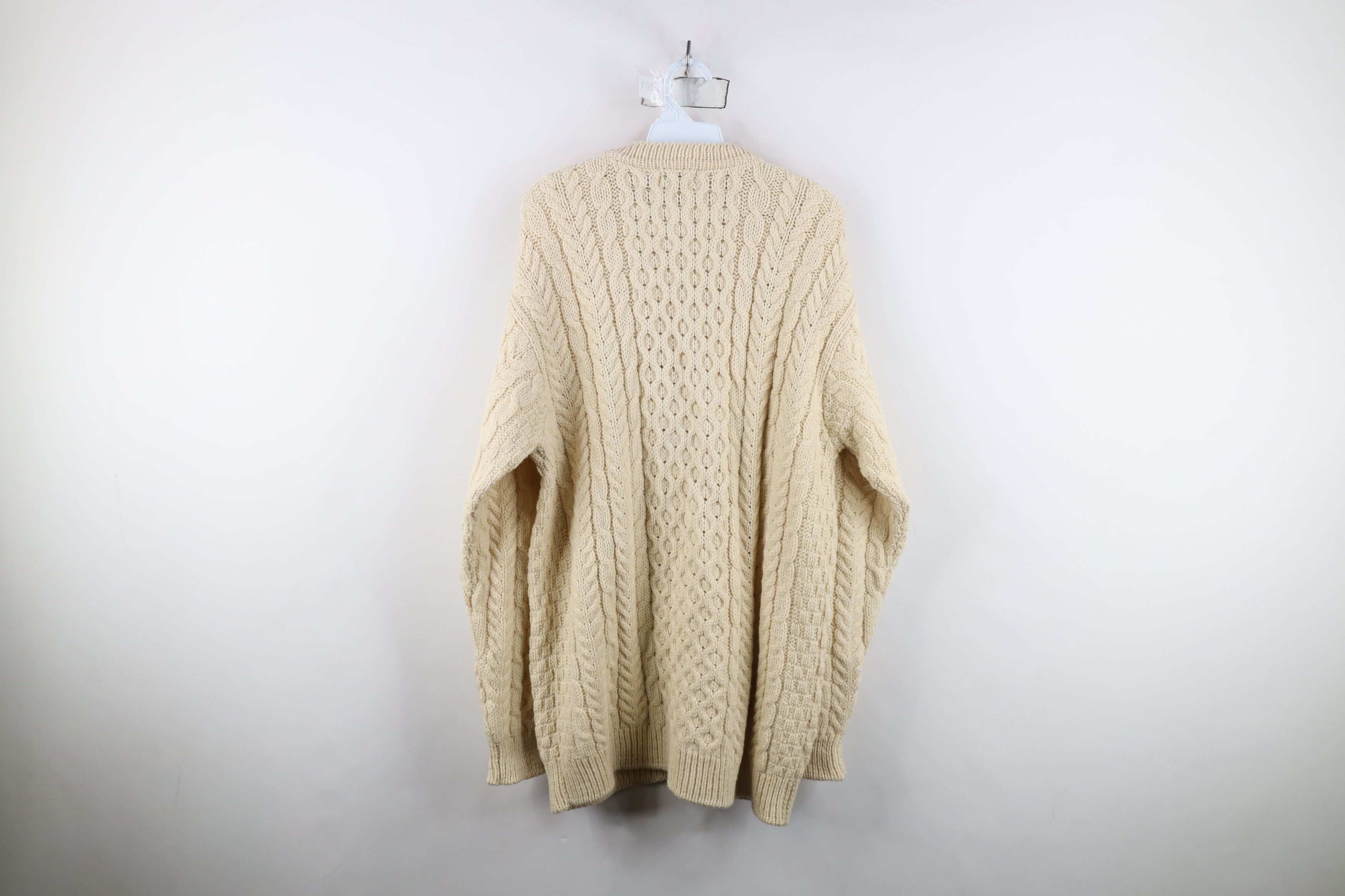 L.L. Bean Vintage 90s LL Bean Fisherman Cable Knit Cardigan Sweater Size US L / EU 52-54 / 3 - 8 Thumbnail