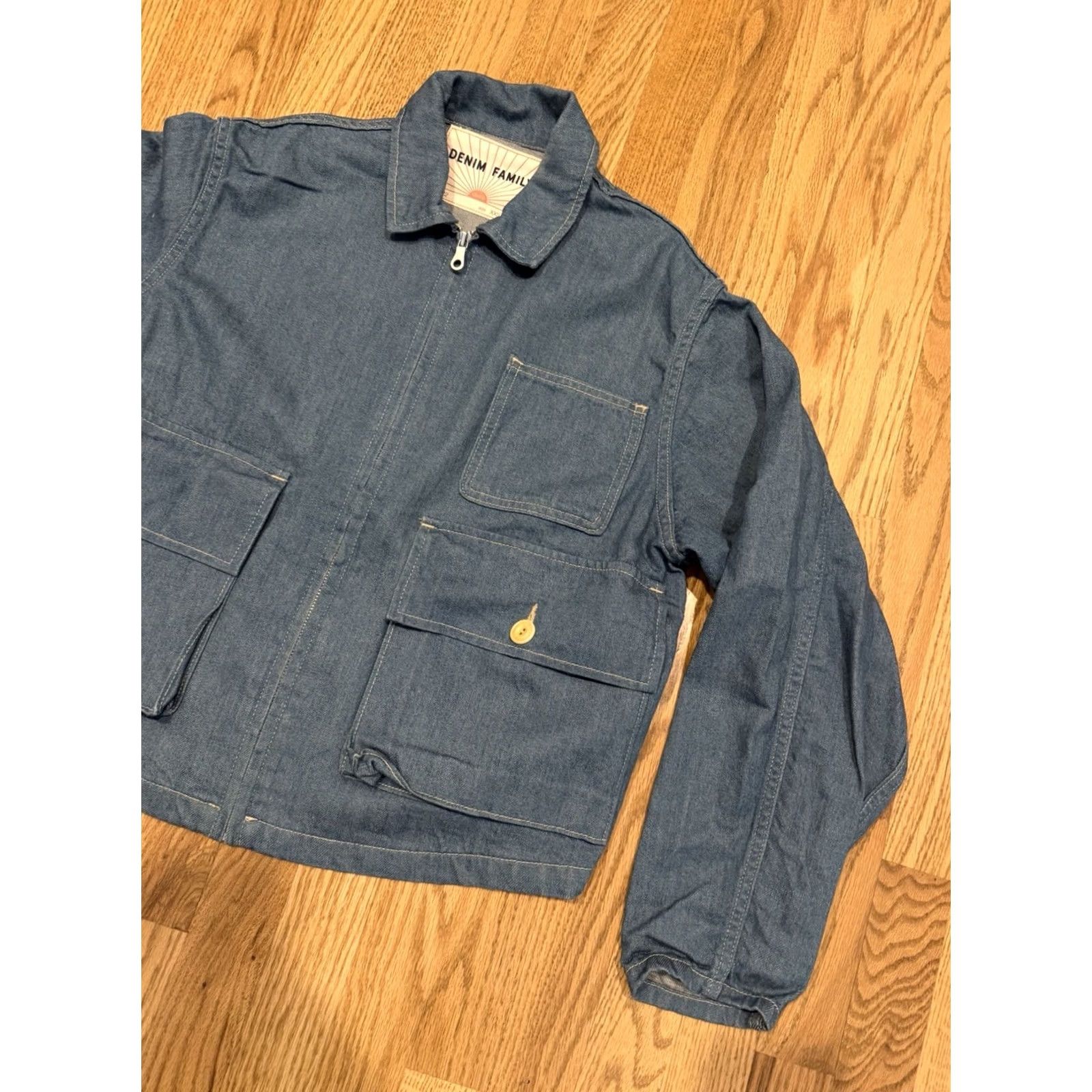 Levi's VINTAGE Levi's Made & Crafted Denim Cropped Jacket Mens 2XS Blue Denim Jacket Crop Cropped Wit Cottn USA 50s Fishing Style Size US XXS / EU 40 - 6 Thumbnail