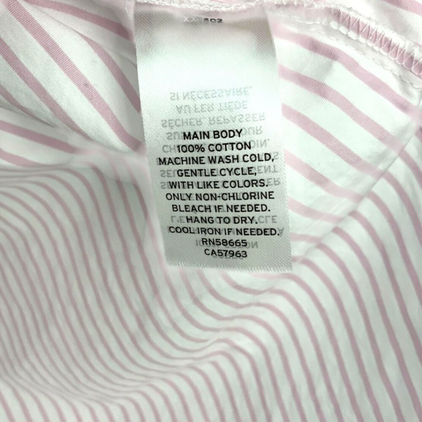 Nordstrom Nordstrom 100% Cotton Puff Sleeve Top Pink Stripe Large NWOT Size L / US 10 / IT 46 - 5 Thumbnail