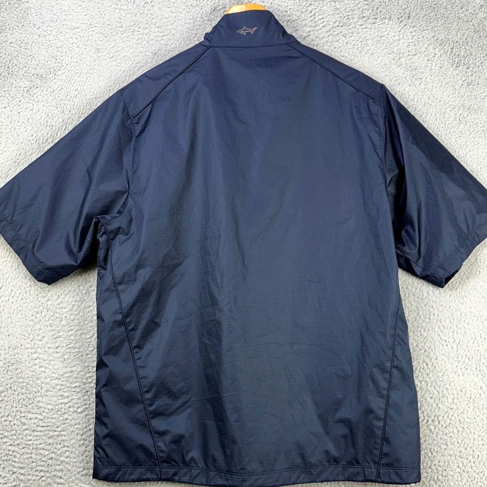 Logo 7 Greg Norman Golf Jacket Mens Medium Navy Blue Pullover Ripstop Short Sleeve Logo Size US M / EU 48-50 / 2 - 3 Thumbnail