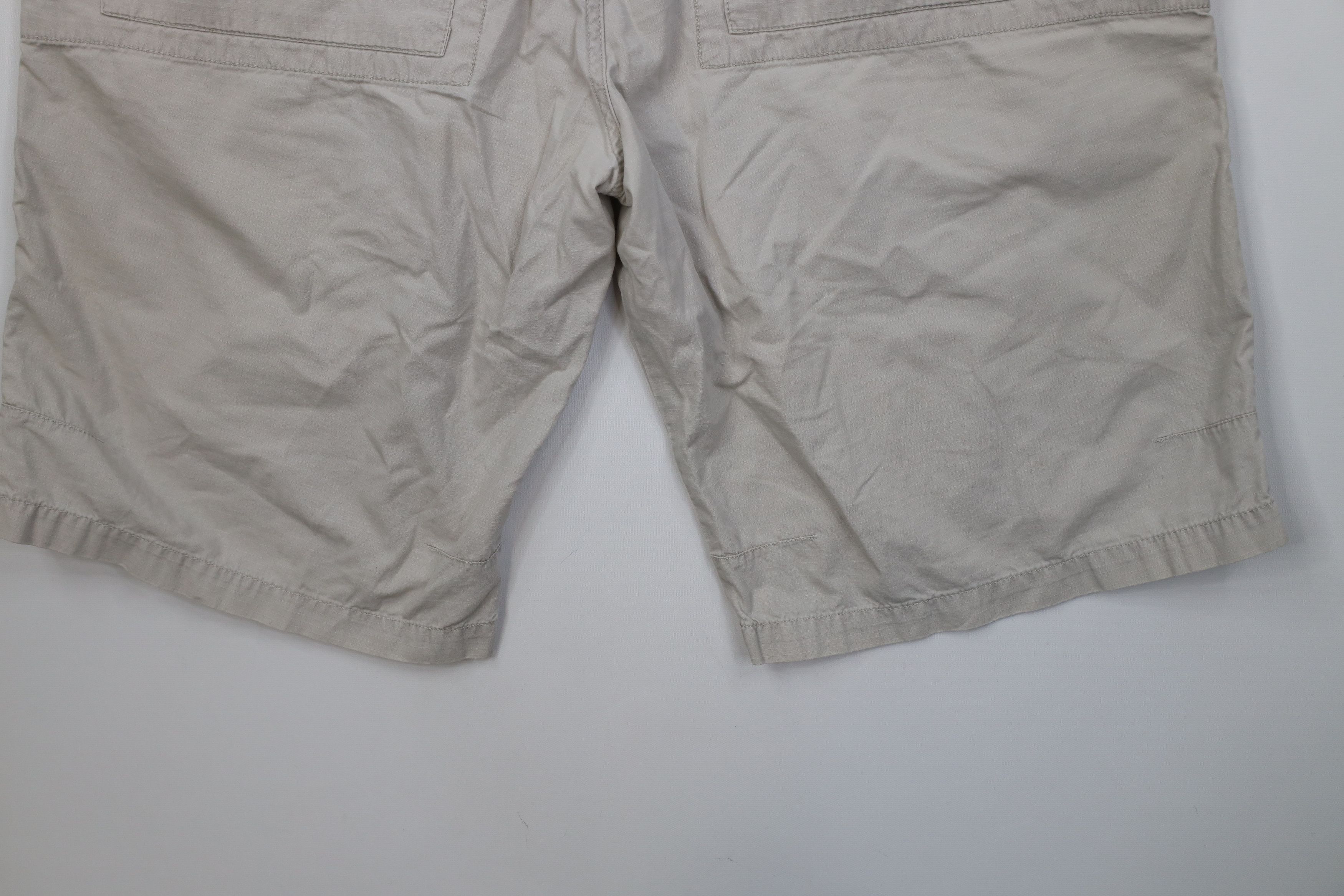 Ecko Unltd. Vintage 90s Y2K Ecko Baggy Ripstop Cargo Shorts Beige Cotton Size US 38 / EU 54 - 14 Thumbnail