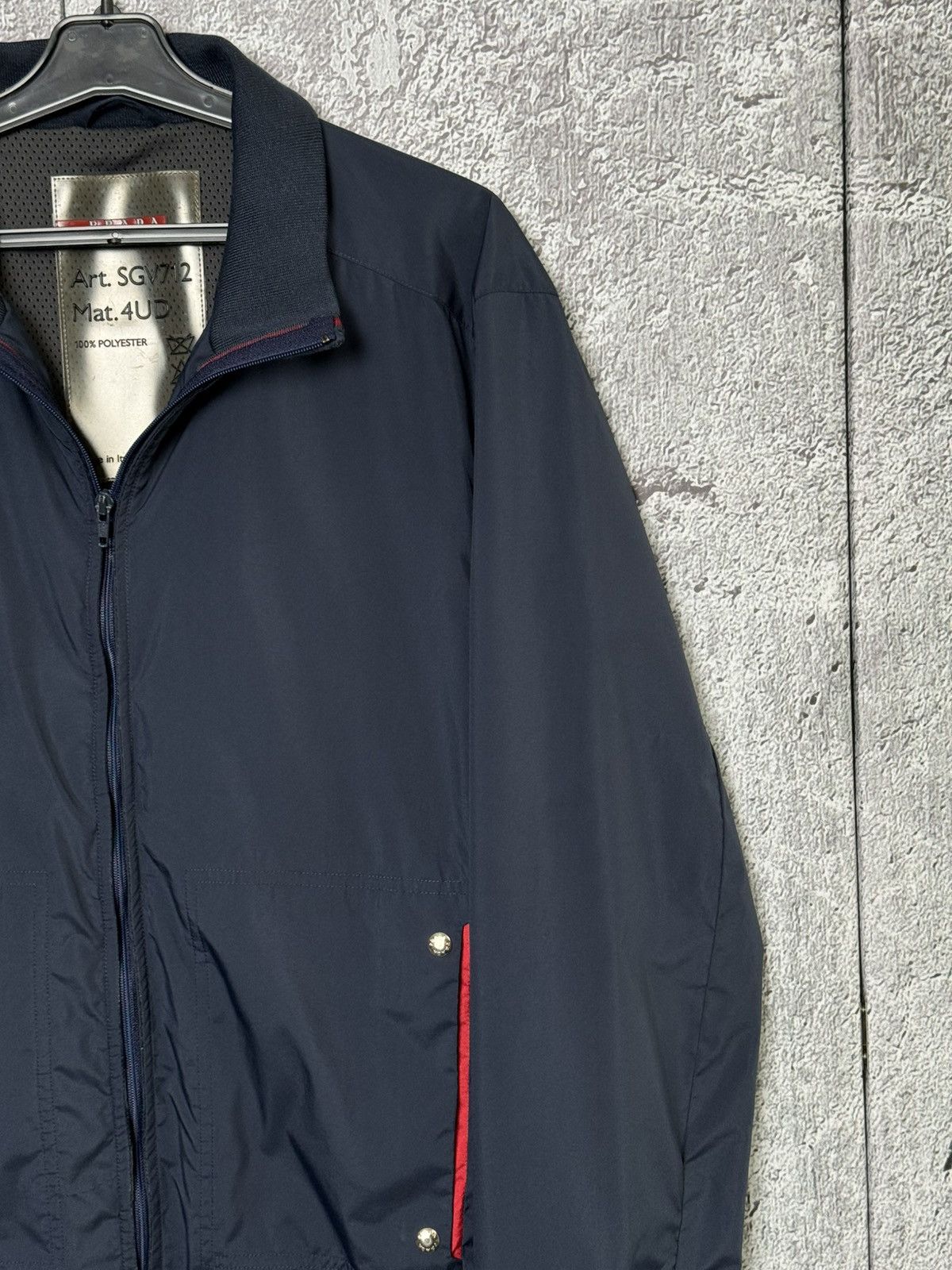 Prada Vintage Prada Sport Red Tab Logo Nylon Windbreaker Jacket Size US L / EU 52-54 / 3 - 6 Thumbnail