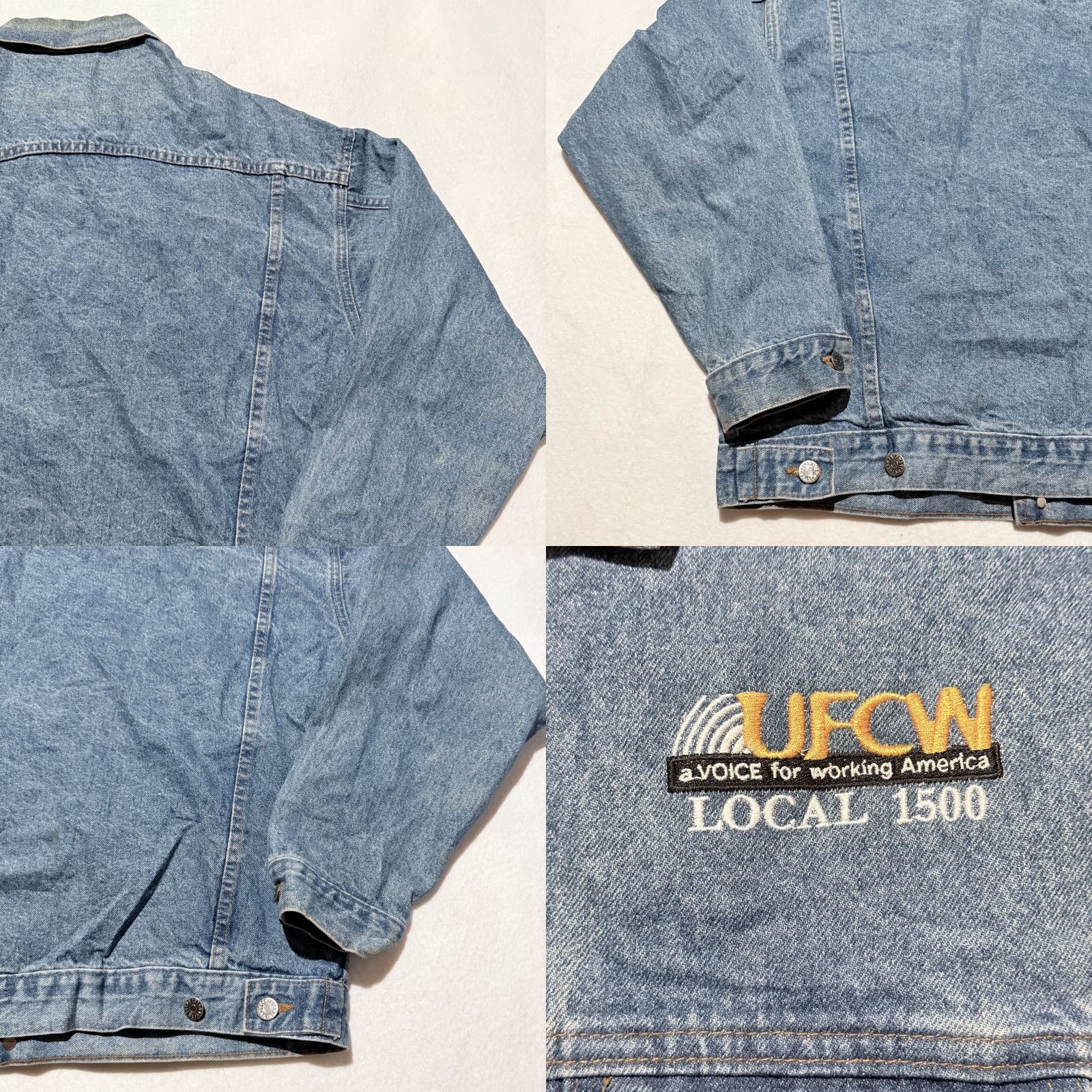Denime Vintage Union Made Trucker Jacket Denim Pockets USA Made Retro - Medium Mens Jacket Blue Denim Trucker Jacket - Medium Size US M / EU 48-50 / 2 - 8 Thumbnail