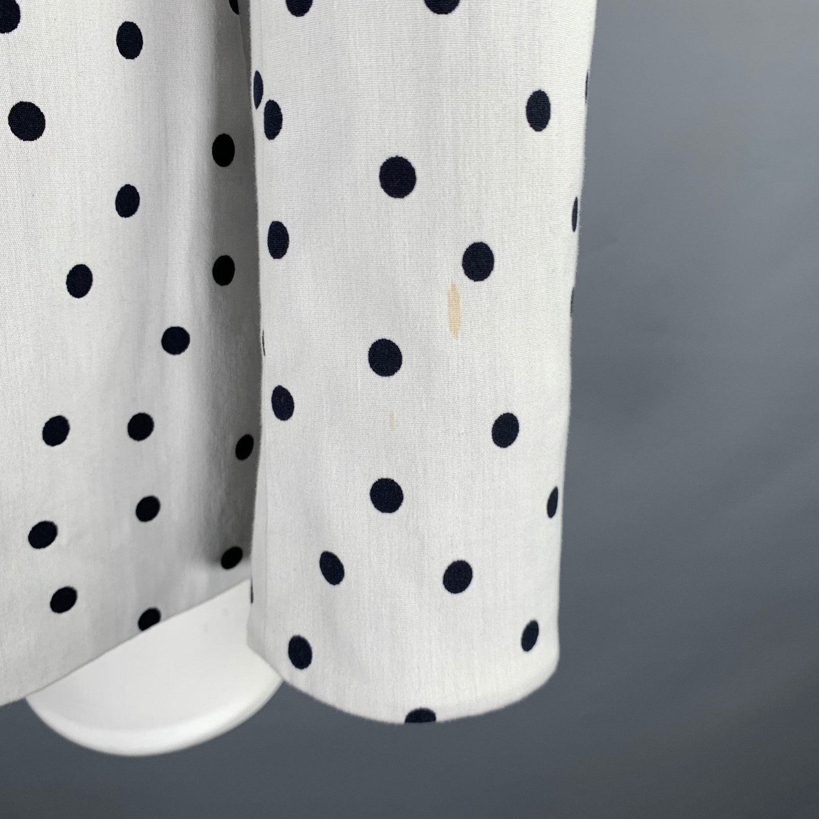 Akris AKRIS Size 8 White Black Cotton Blend Polka Dot Blazer Size M / US 6-8 / IT 42-44 - 6 Thumbnail