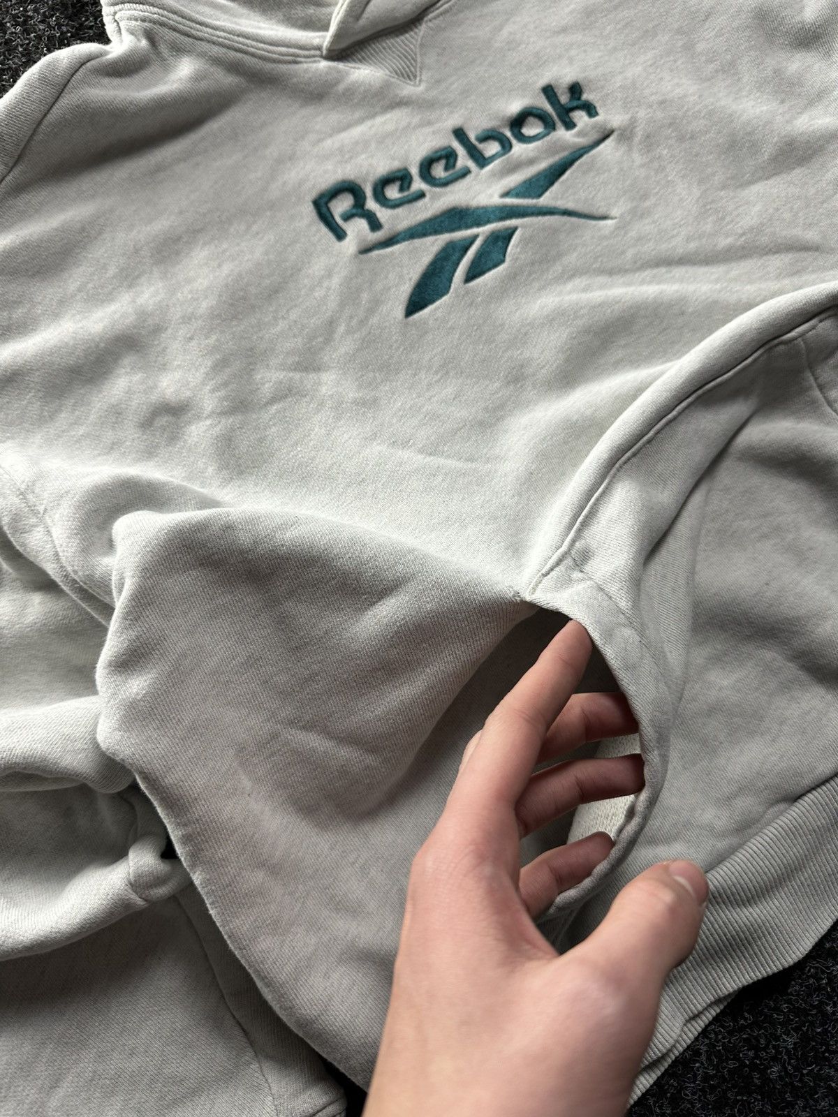Reebok × Vintage 🚨 VINTAGE BOXY REBOOK HOODIE RARE Y2k BIG LOGO Size US S / EU 44-46 / 1 - 8 Thumbnail