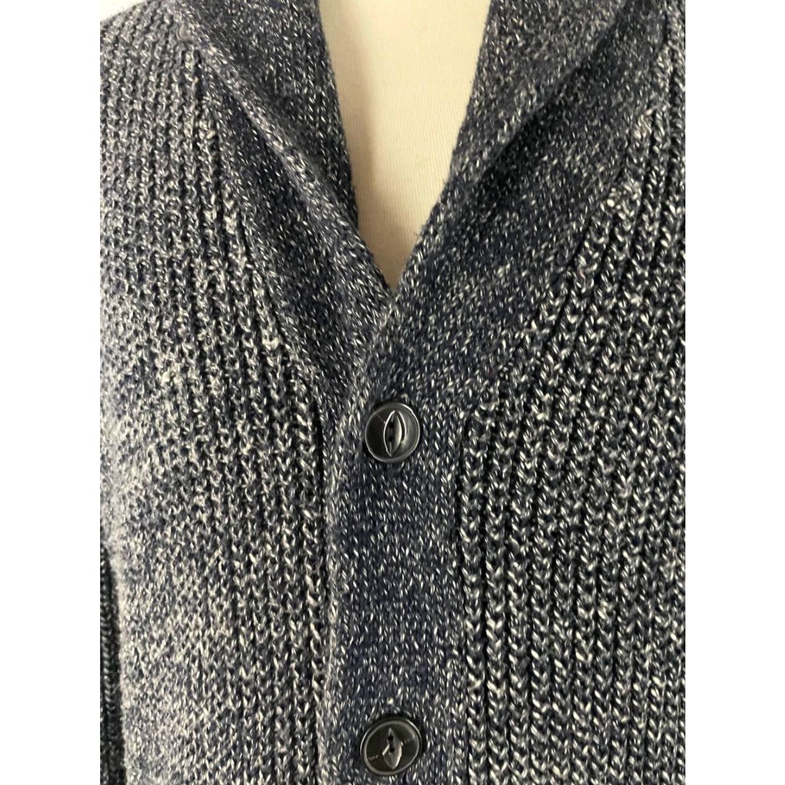 Vintage Denim & Supply Ralph Lauren Mens Cardigan Sweater L Black Long Sleeve Men Regular Fit Casual Shirt Size US L / EU 52-54 / 3 - 5 Thumbnail
