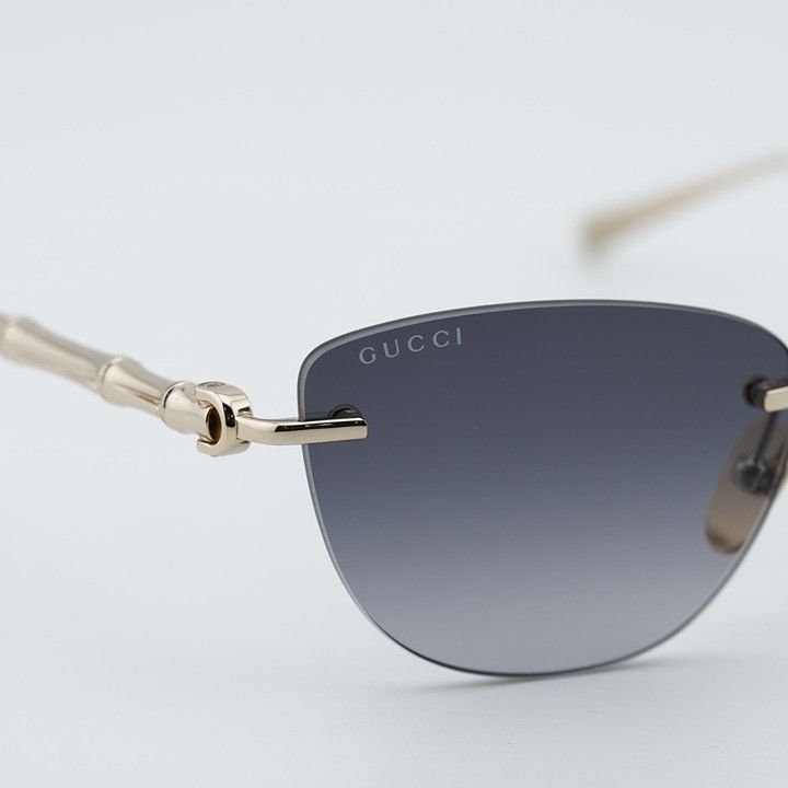 Gucci Gucci GG2063S 001 Sunglasses Endura Gold Cat Eye Frame, Grey Size ONE SIZE - 5 Thumbnail