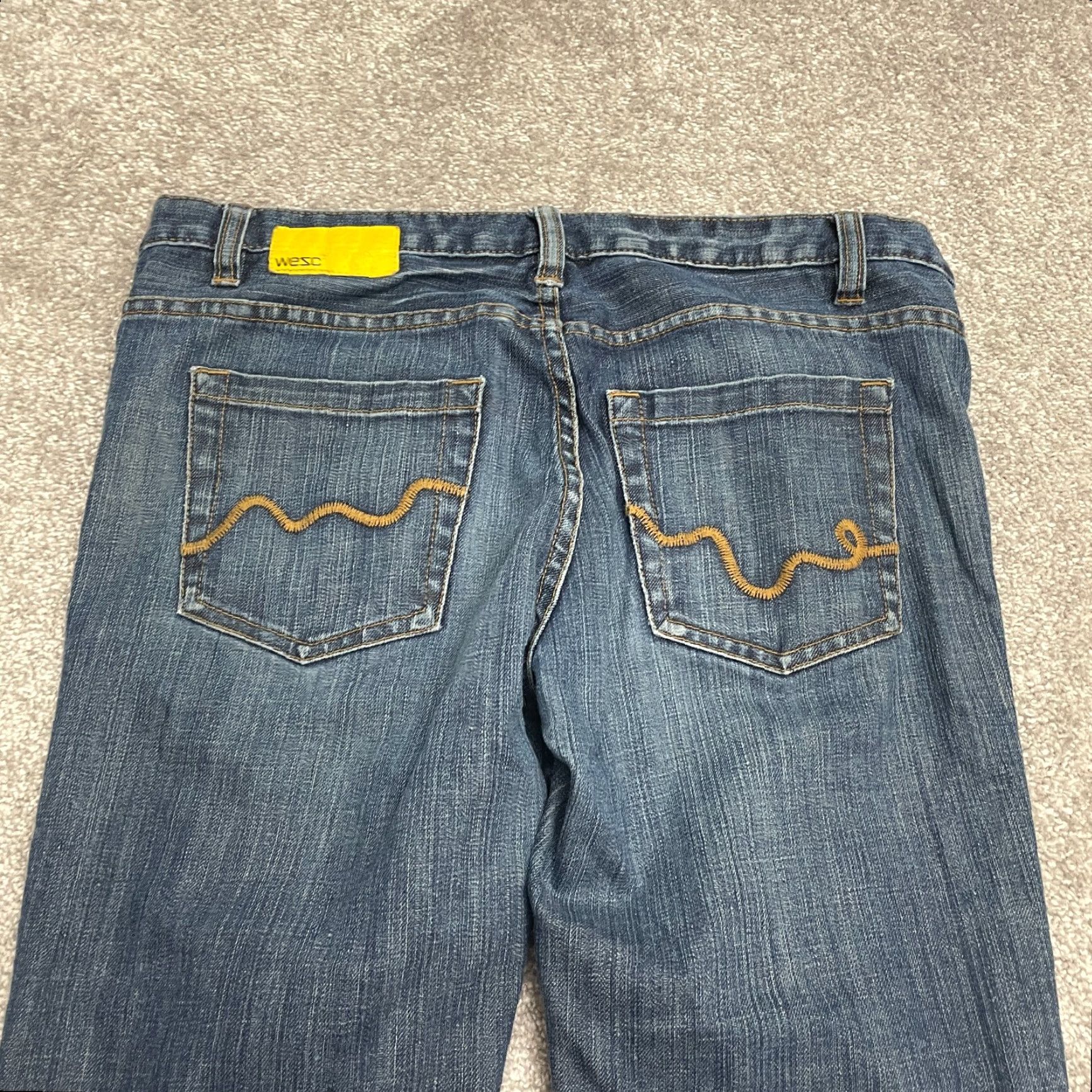 WeSC WeSC Jeans Womens 30 Blue Dark Wash Mid Rise Stretch Casual 34x31 Tight Denim Size 30" / US 8 / IT 44 - 6 Thumbnail