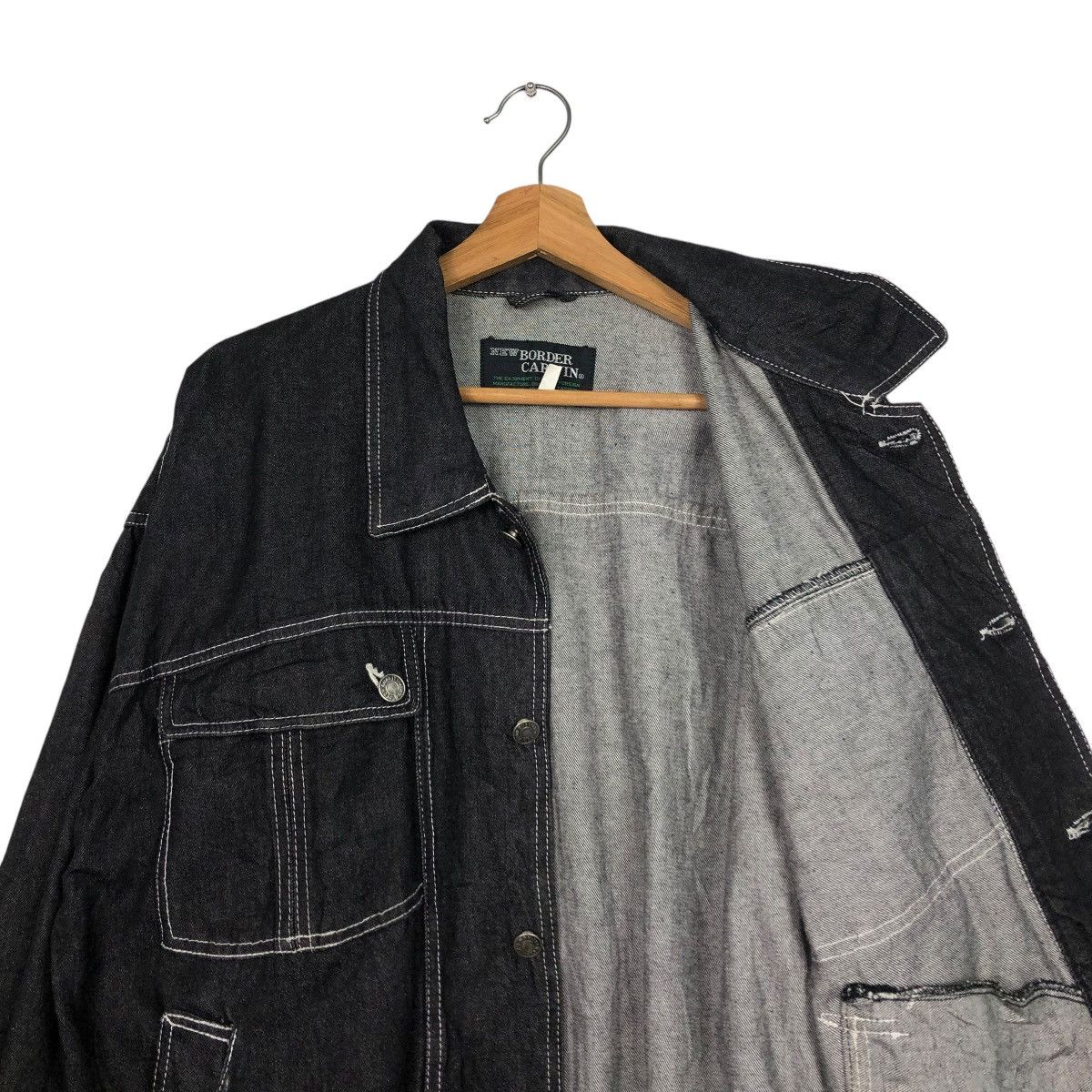 Japanese Brand 🔥VINTAGE CHORE BOMBER JACKET BORDER CARWIN ISSEY MIYAKE Size US M / EU 48-50 / 2 - 14 Thumbnail