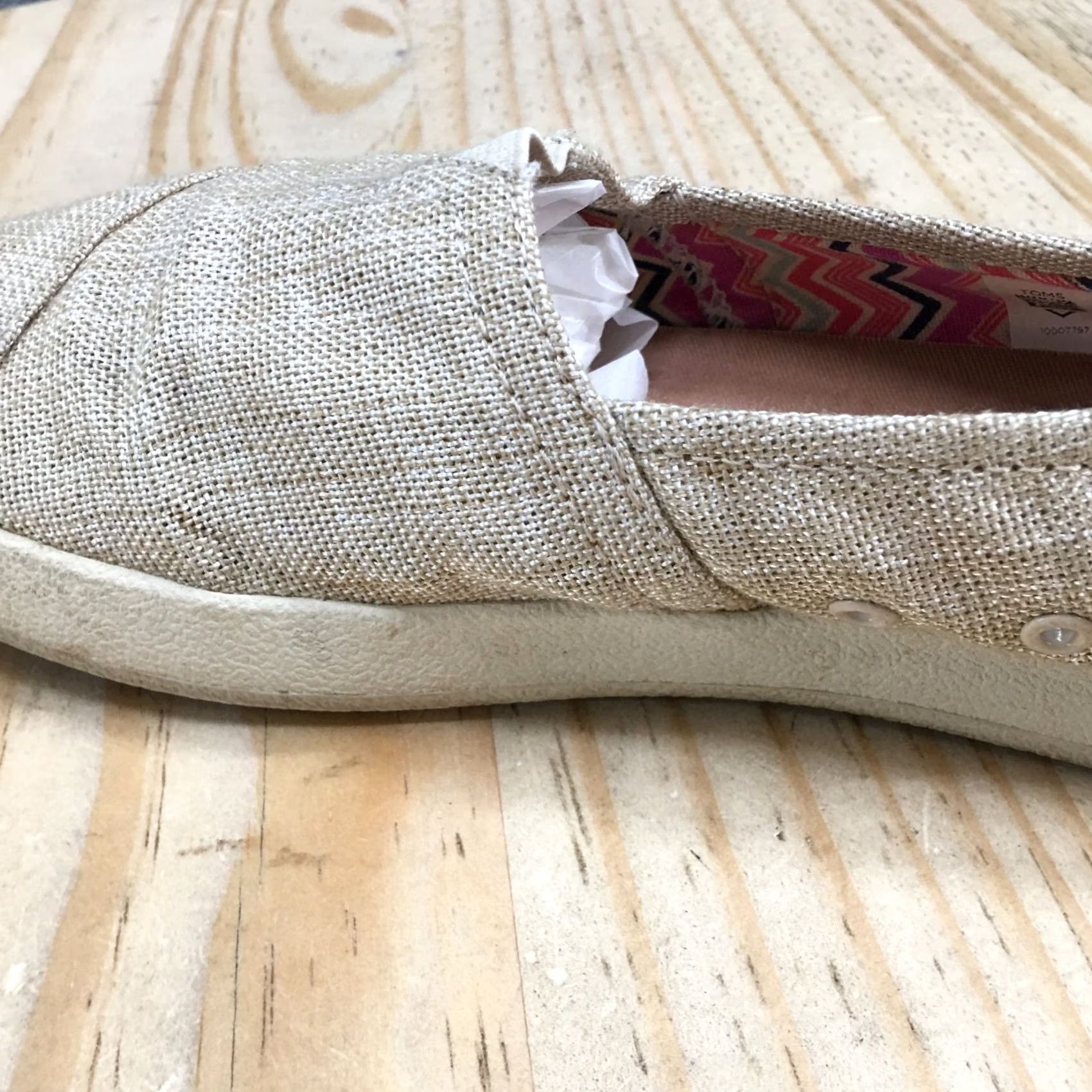 Toms TOMS Avalon Slip-On Beige Canvas Casual Shoes Womens 8 Flat Low Top Comfort Walking Brand: TOMS, Casual, Beige, Women, 8, Slip-On, Canvas Size M / US 6-8 / IT 42-44 - 5 Thumbnail