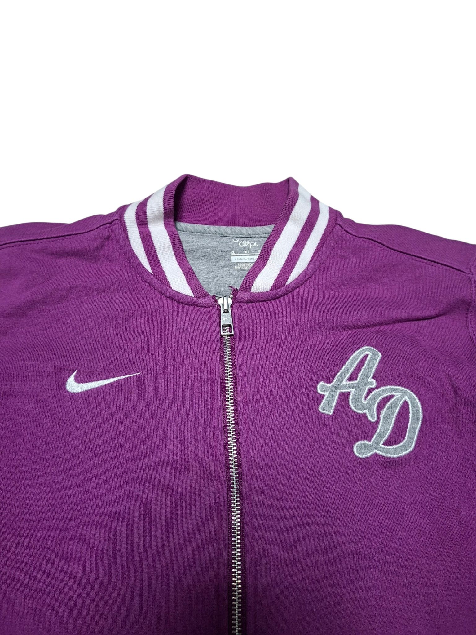 Nike NIKE ATHLETIC DEPT VINTAGE BIGLOGO EMBROIDERED BOMBER JACKET Size US XL / EU 56 / 4 - 2 Thumbnail