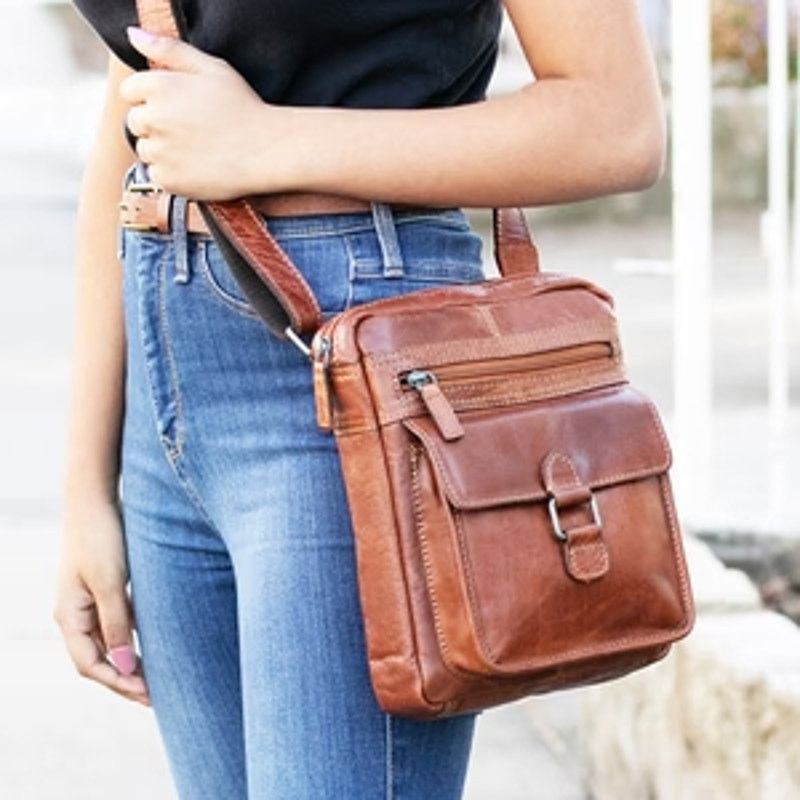 Jack Georges Jack Georges Voyager Buffalo Leather Slim Crossbody 7204 Size ONE SIZE - 1 Thumbnail
