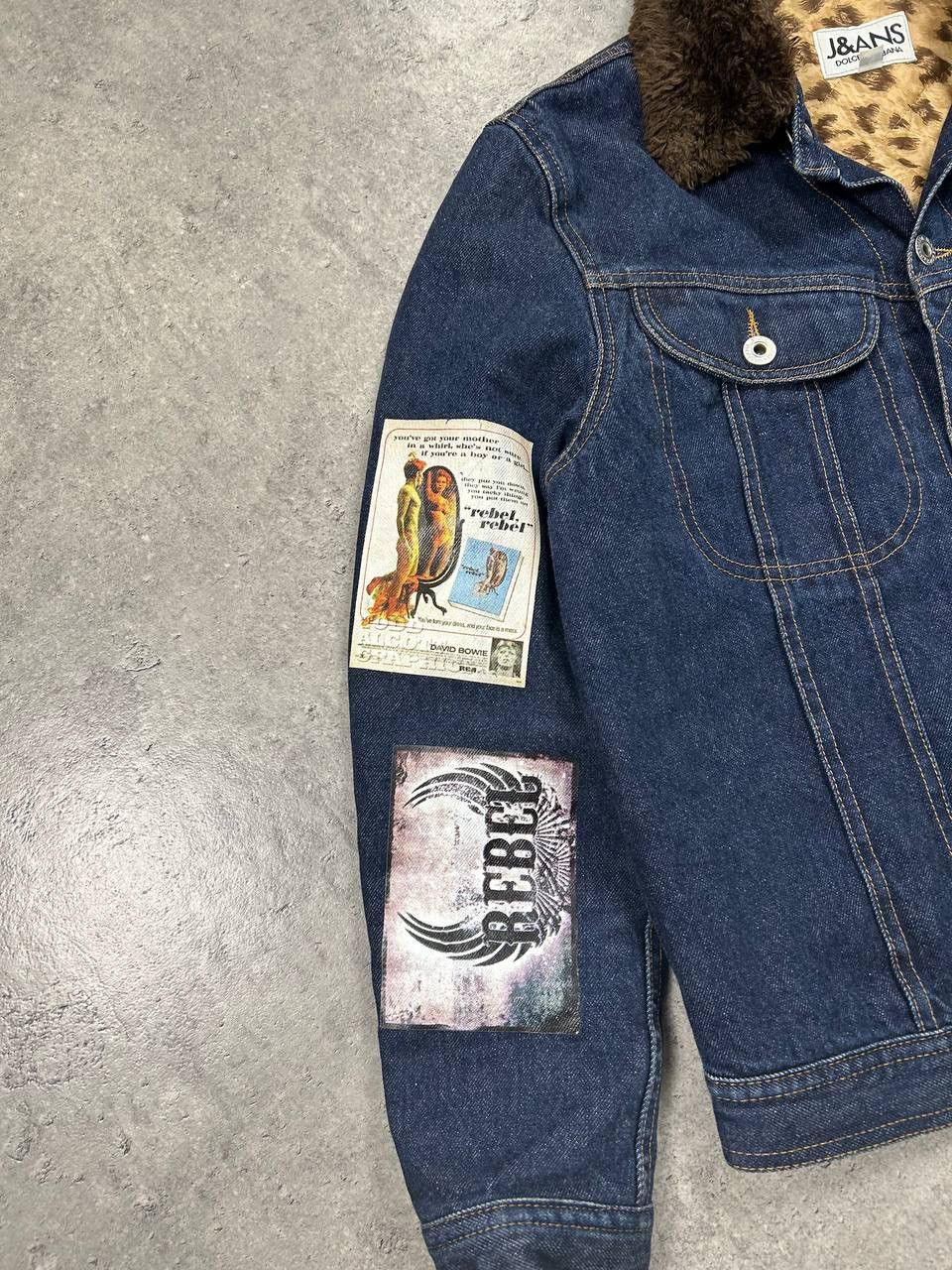 Dolce & Gabbana Dolce & Gabbana Rebel Denim Jacket Genuine Fur Rock-n-Roll Size US S / EU 44-46 / 1 - 8 Thumbnail