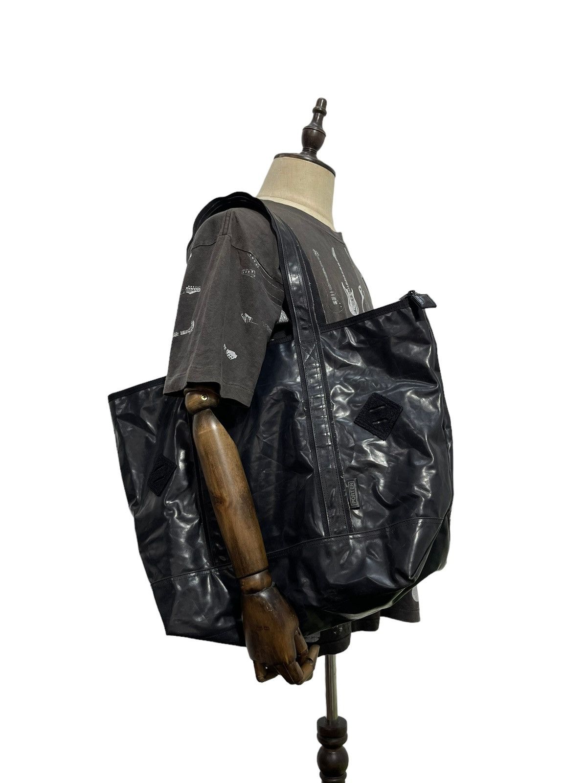 Water Repell Large Tote Bag Porter Japan in Black, Men's