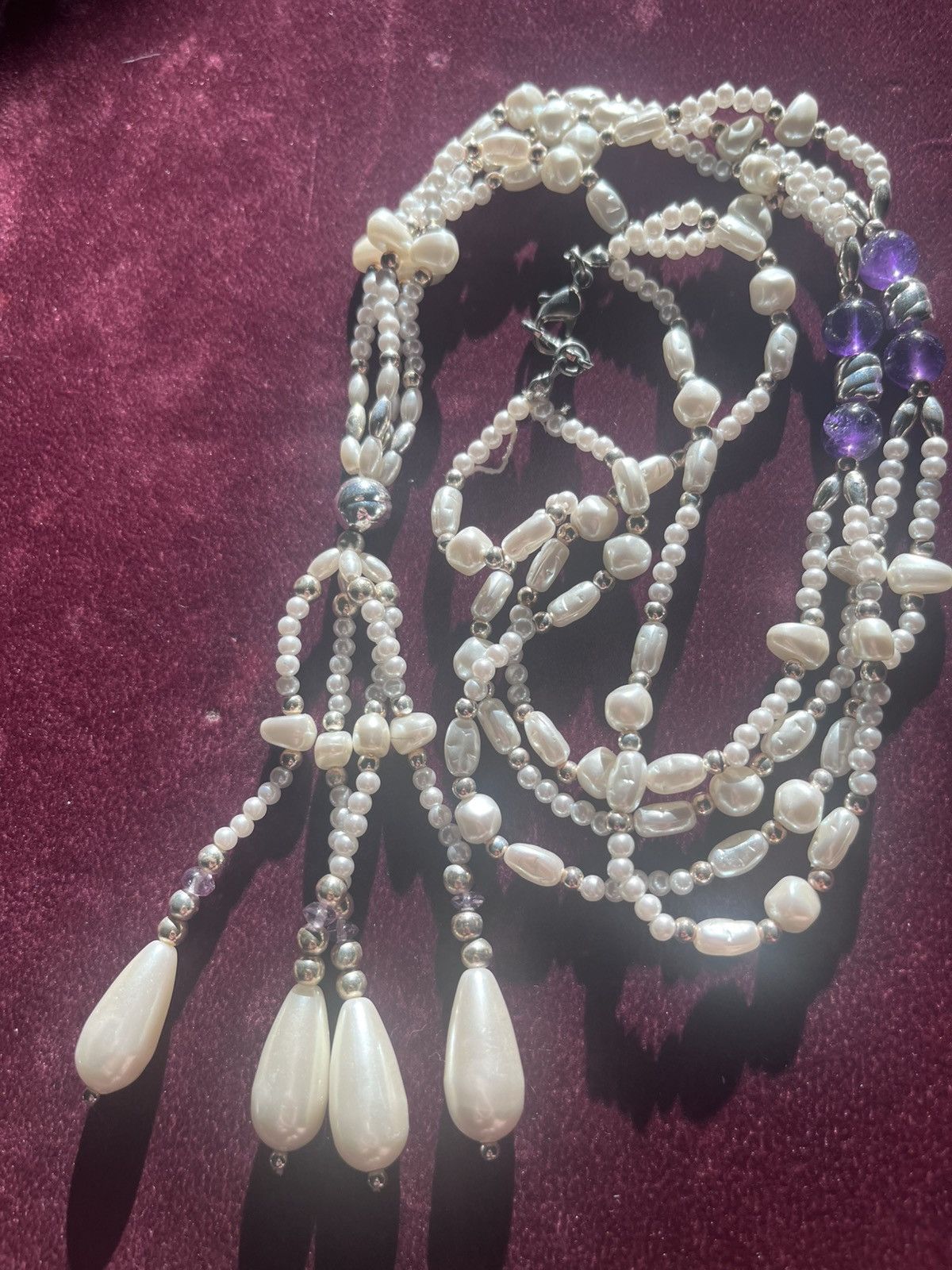 Other Napier Multi-Strand Faux Baroque PearlLariat Necklace Size ONE SIZE - 1 Thumbnail