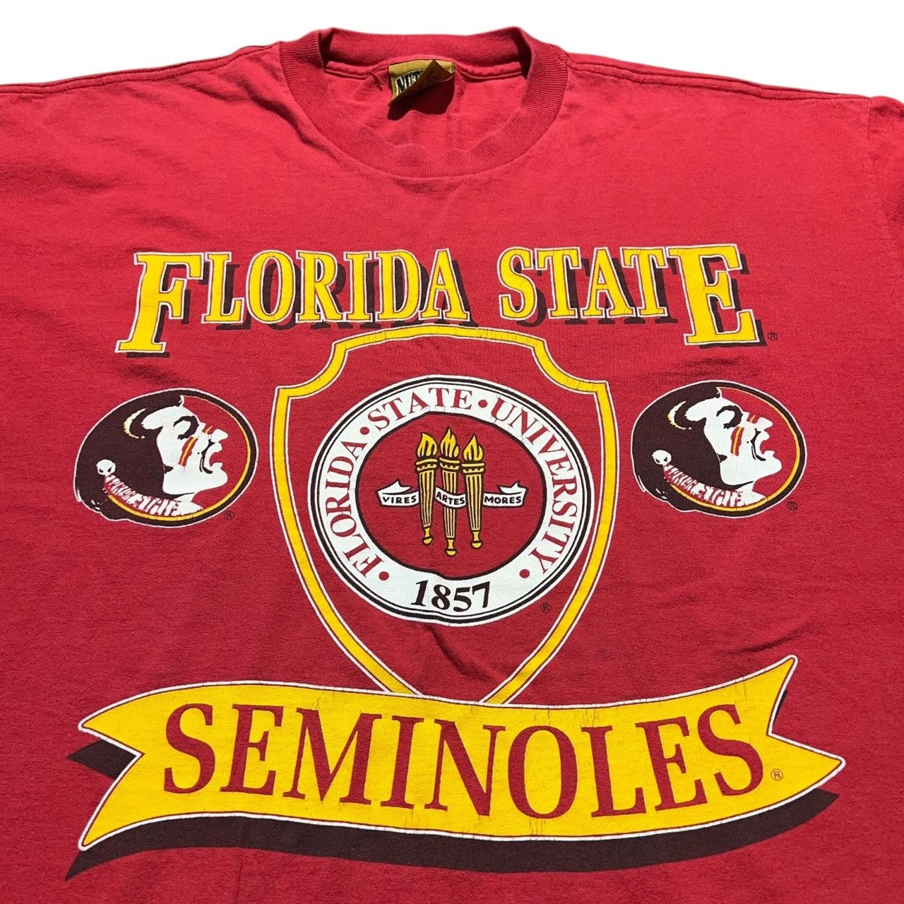NCAA × Nutmeg × Vintage Vintage 90s FSU Florida State Seminoles NCAA Tee Size US XL / EU 56 / 4 - 3 Thumbnail