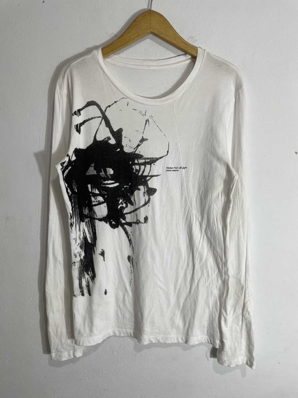 Pre-owned If Six Was Nine X Le Grande Bleu L G B Hidden Path Of Light Crazy Abstract Long Sleeve In White