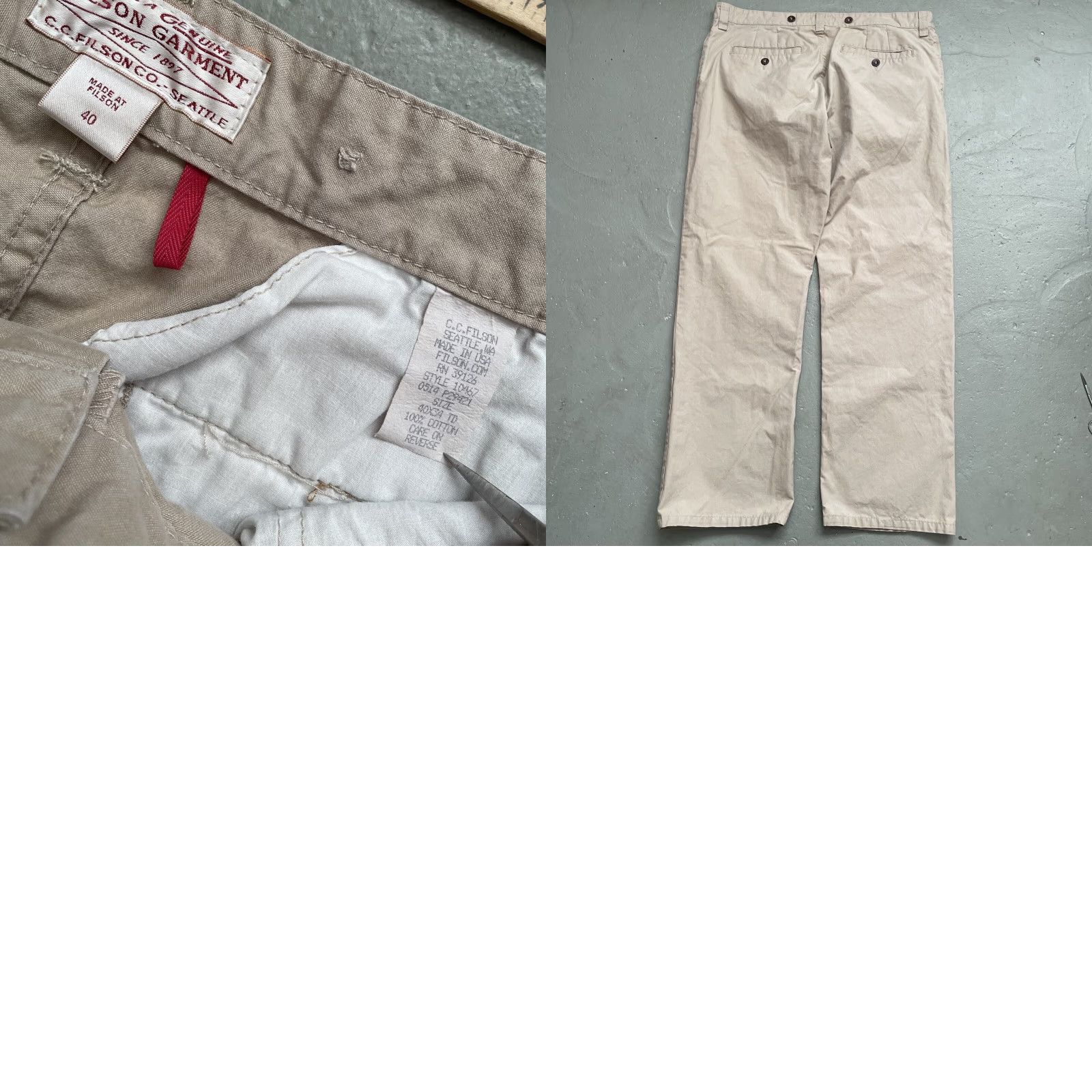 Filson Filson Chino Pants Cotton Trousers Men 40 Beige USA Heritage Outdoor Workwear 40 Pants Mens Size US 40 / EU 56 - 8 Thumbnail