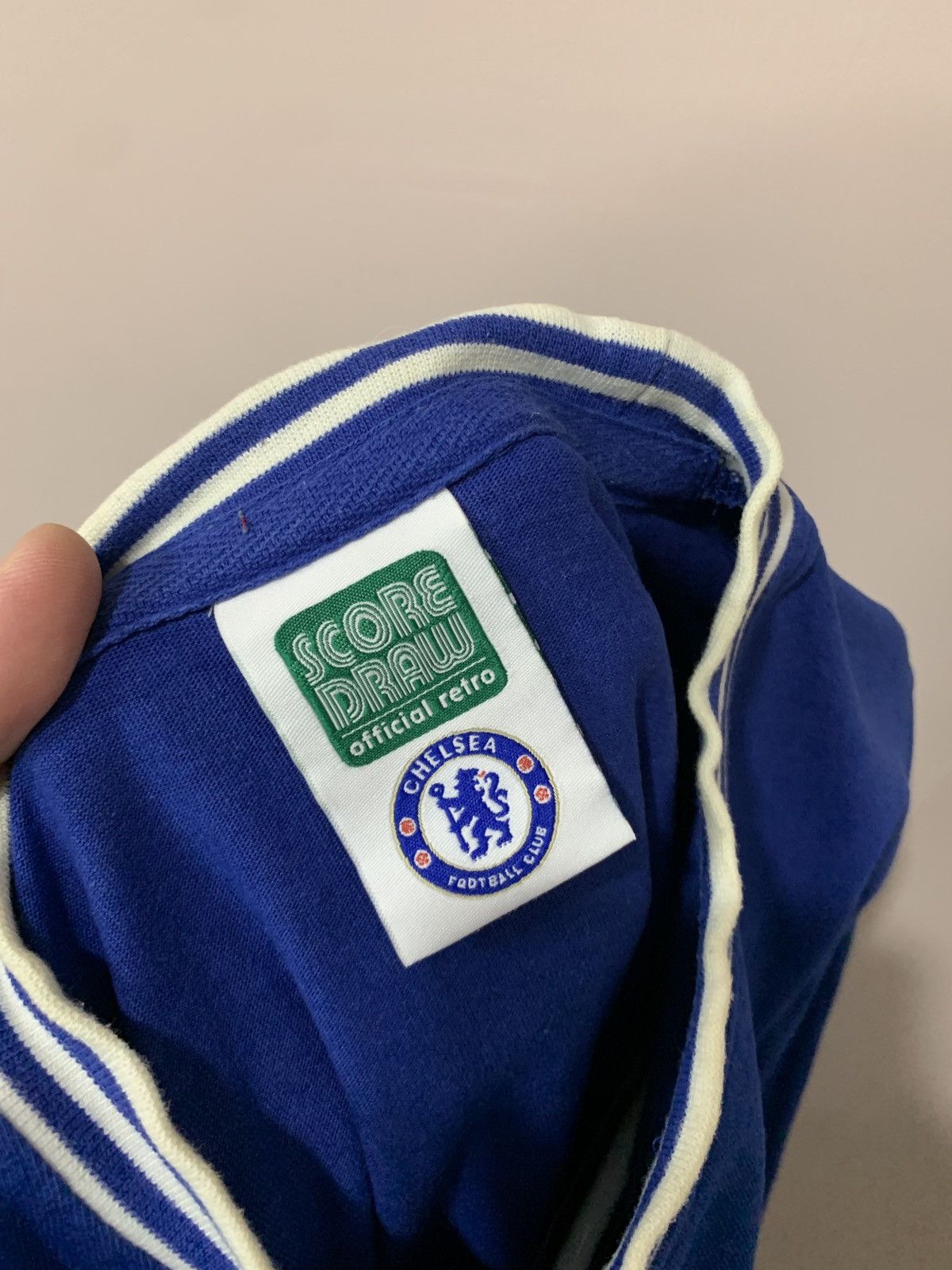 Vintage Chelsea London Home Football Shirt Retro Score Draw Soccer Size US S / EU 44-46 / 1 - 11 Thumbnail