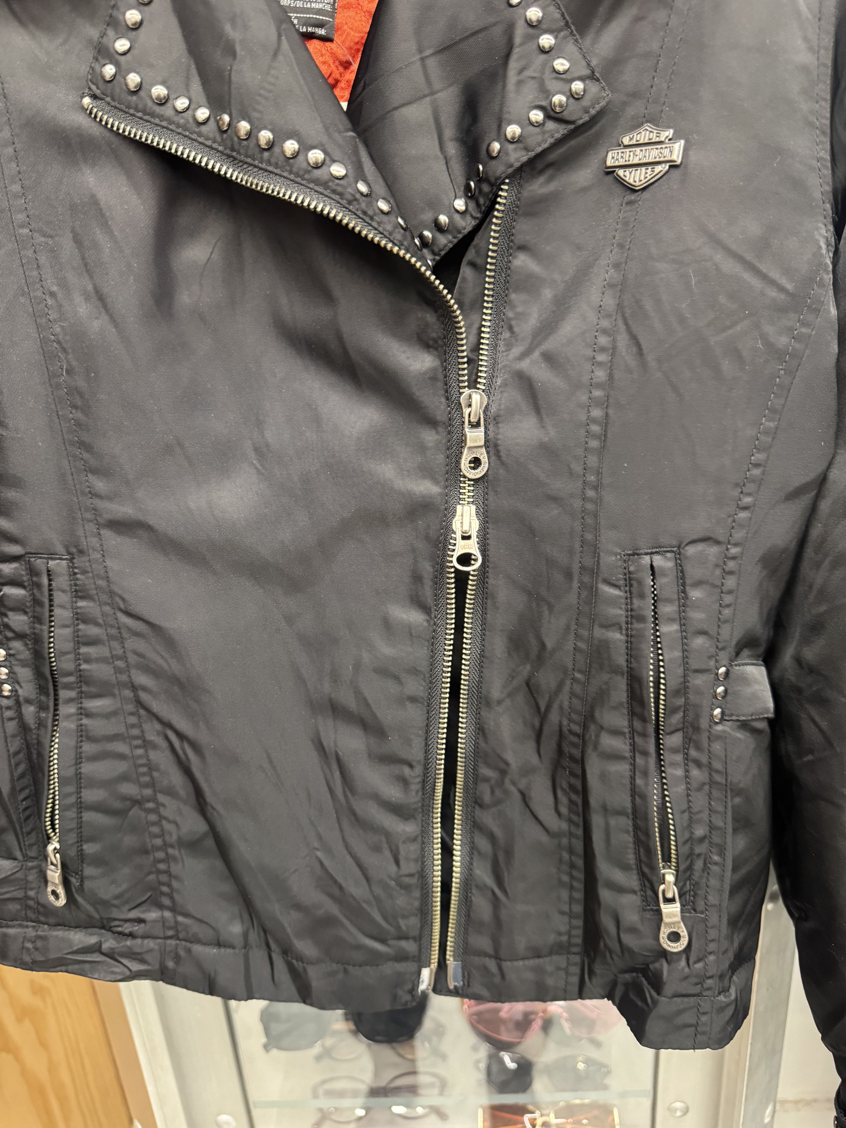 Harley Davidson Y2K Moto Jacket Size M / US 6-8 / IT 42-44 - 5 Thumbnail