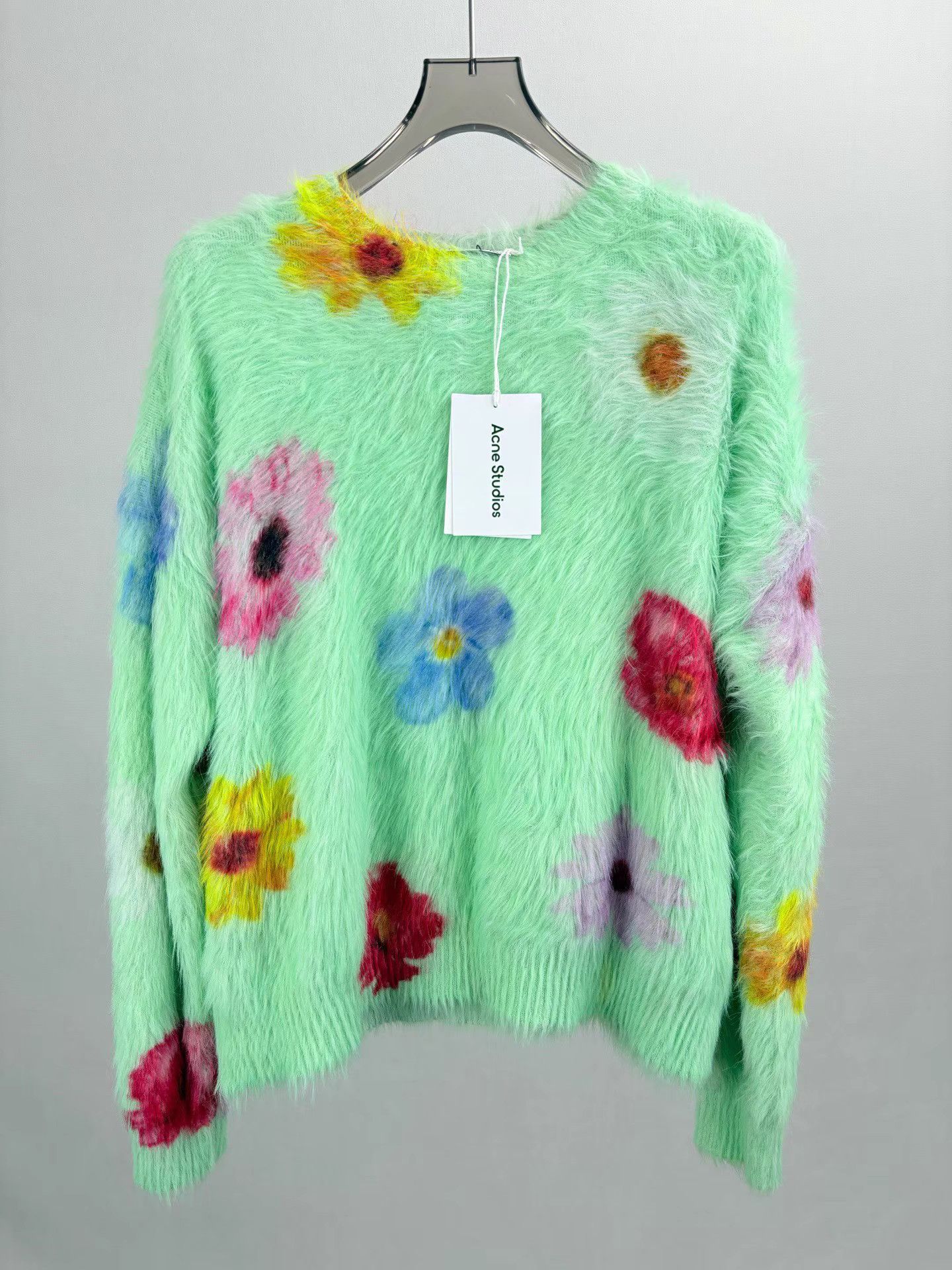 Acne Studios ACNE STUDIOS Colorful Floral Mohair Sweater Size XL / US 12-14 / IT 48-50 - 1 Thumbnail