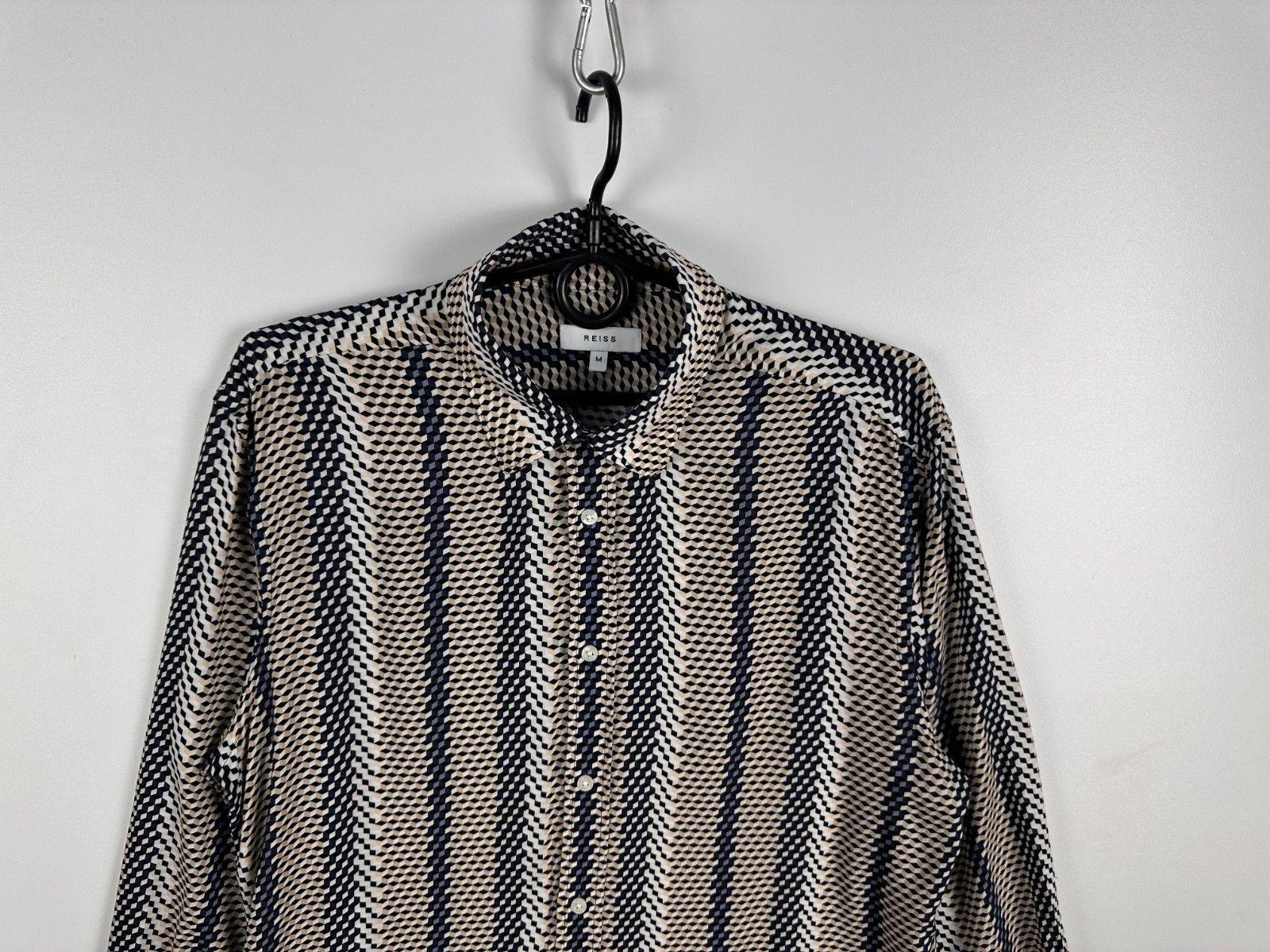 Reiss Reiss Geometric Print Mens Shirt Long Sleeve Size M Size US M / EU 48-50 / 2 - 2 Thumbnail
