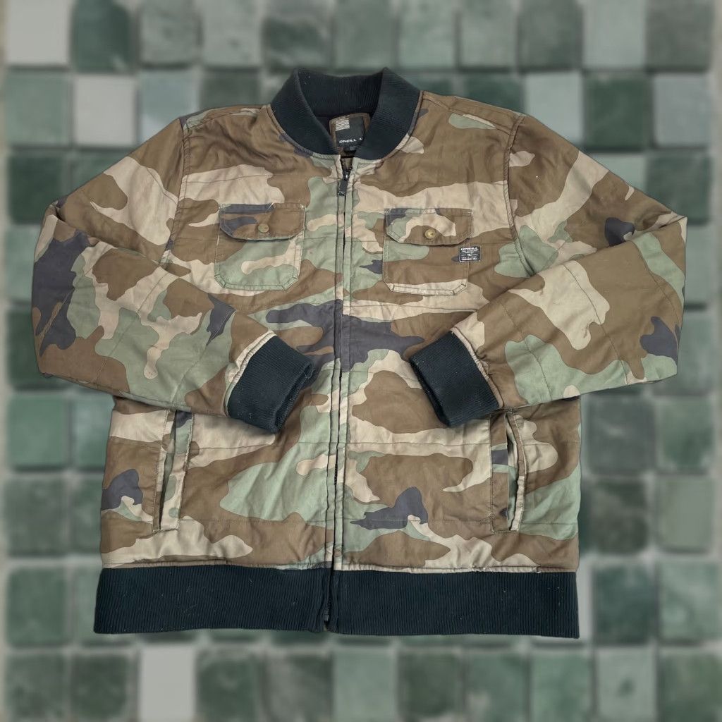 O'Neill O'Neill Jacket Men 2XL Woodland Camouflage Fleece Lined Full Zip Pockets Beach Shirt Mens Camouflage 2XL Multicolor Fall Winter Beach Size US XXL / EU 58 / 5 - 1 Thumbnail