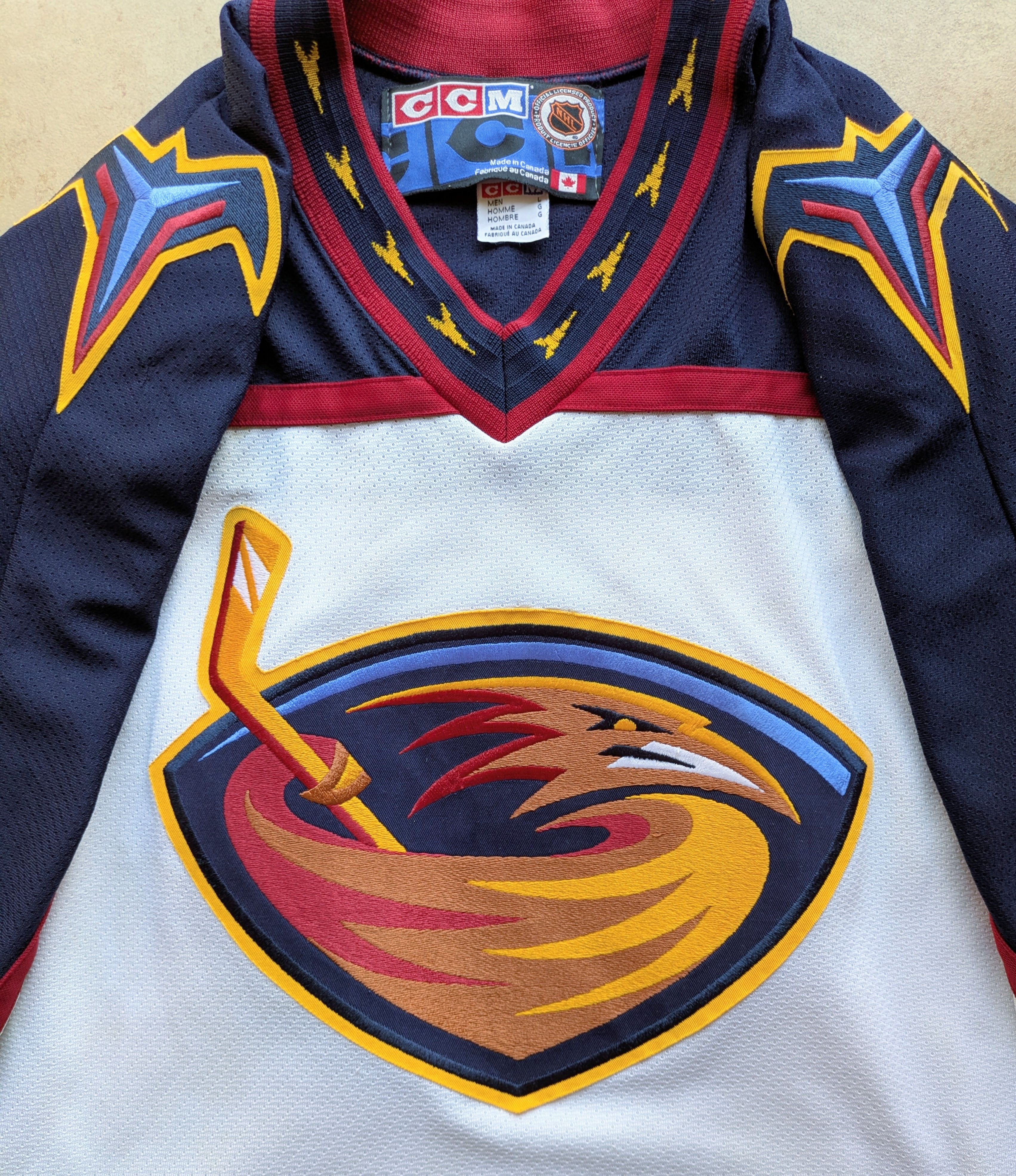 Ccm Atlanta Thrashers 90s CCM jersey L home NHL hockey vintage Size US L / EU 52-54 / 3 - 2 Thumbnail