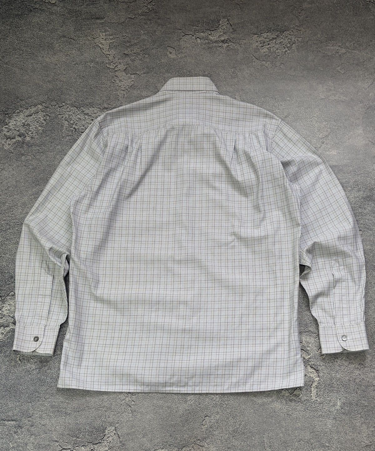 Ermenegildo Zegna Ermenegildo Zegna Plaid Shirt Blue Grey Button Up Italy M Size US M / EU 48-50 / 2 - 2 Thumbnail