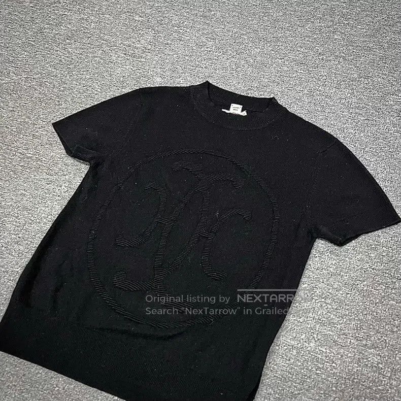 Hermes Hermes Jacquard Logo Cashmere Knit Short Sleeve Top Size XS / US 0-2 / IT 36-38 - 2 Thumbnail