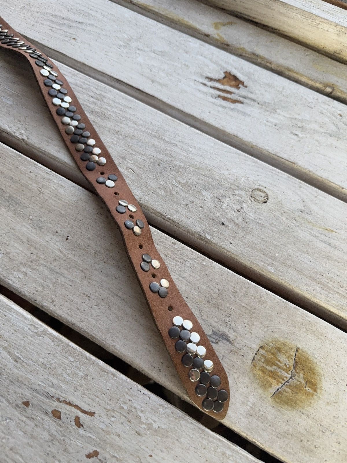 Hysteric Glamour Vintage Leather Belt Y2K Rhinestones Punk Metal Avant Garde Size ONE SIZE - 5 Thumbnail