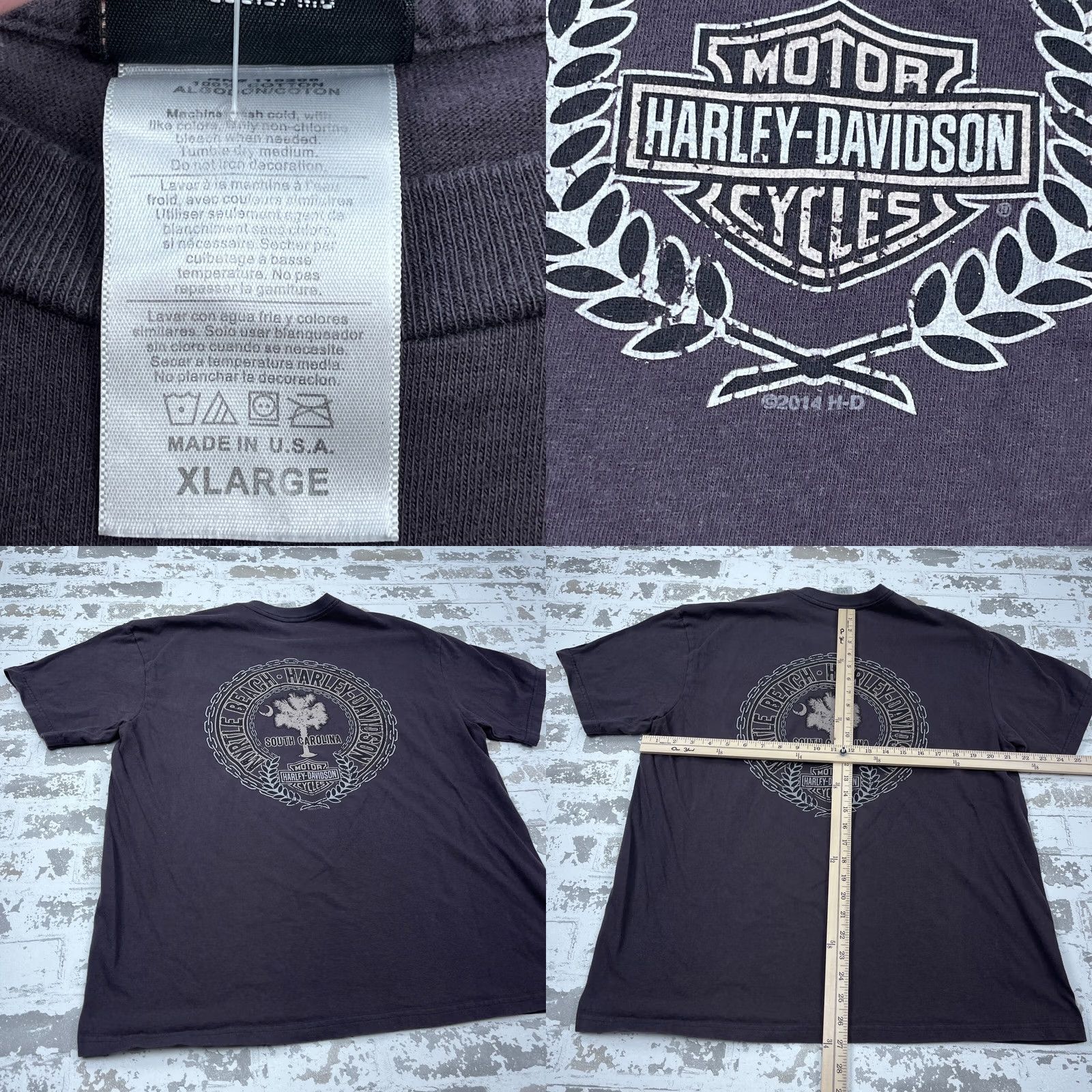 Harley Davidson VINTAGE Harley-Davidson Shirt Men XL Black USA 80s Biker Graphic Print Logo Tee Skull Coast Myrtle Beach USA Size US XL / EU 56 / 4 - 8 Thumbnail