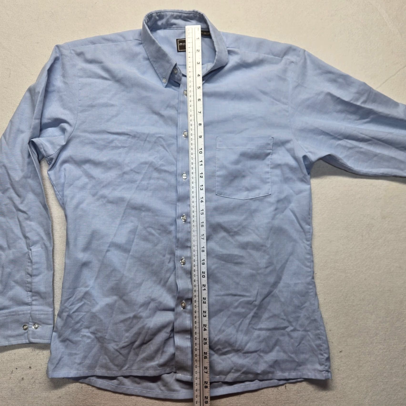 Vintage VINTAGE Manhattan Men's Dress Shirt Casual Business Long Sleeve Blue Cotton Button-Down 17 Size US XL / EU 56 / 4 - 6 Thumbnail