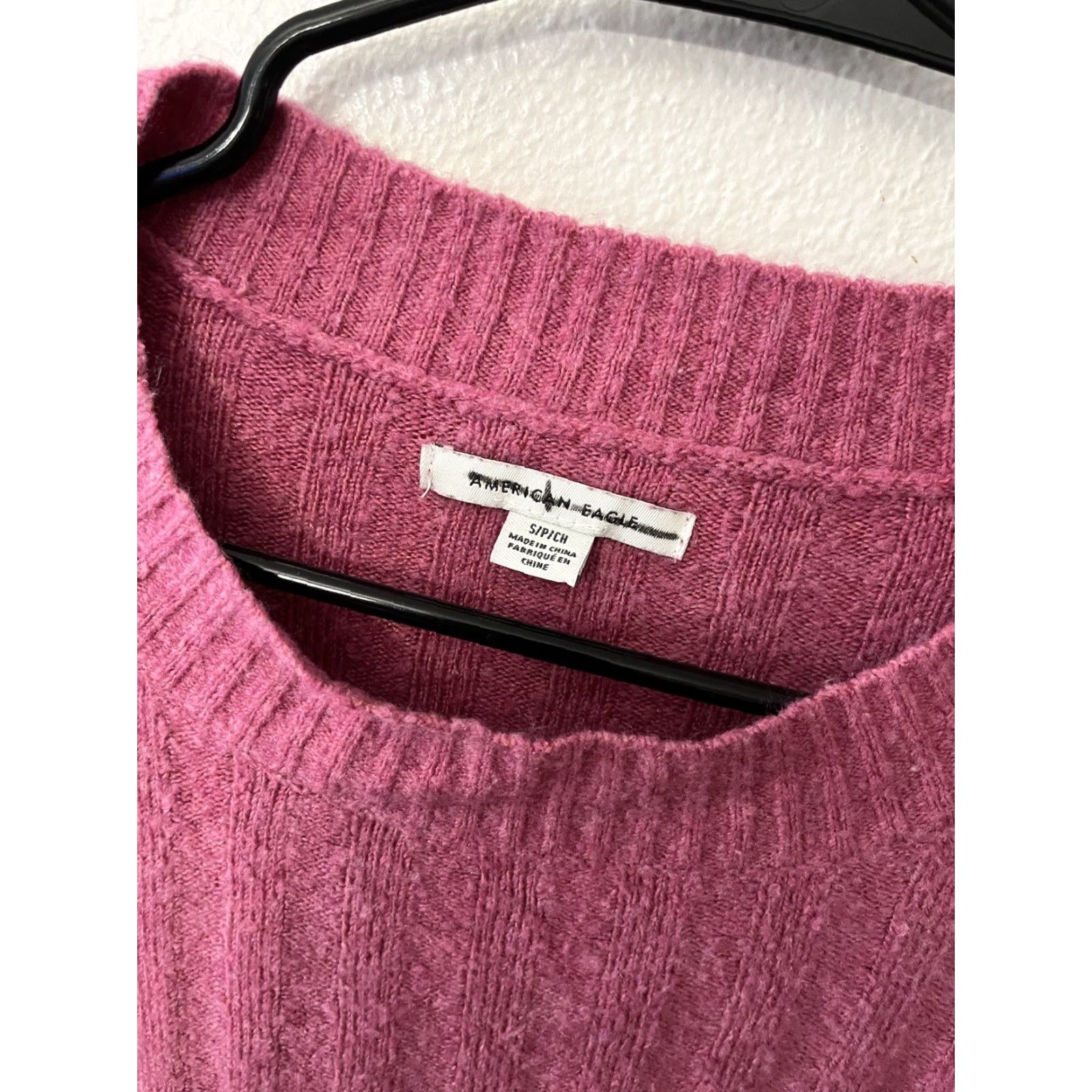 American Eagle Outfitters American Eagle Outfitters Sweater Women S Pink Acrylic Blend Long Sleeve Crew Neck Casual Knit Womens Size S / US 4 / IT 40 - 3 Thumbnail