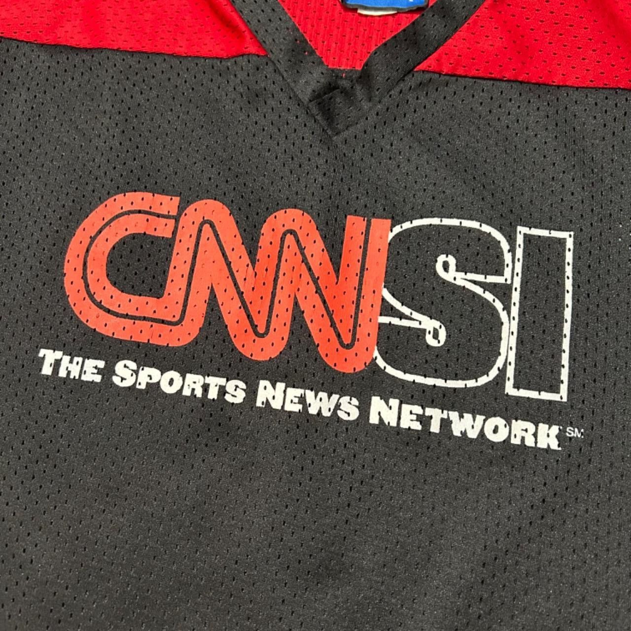 Vintage 1990s CNN Sports Illustrated Promo Hockey Jersey Size US L / EU 52-54 / 3 - 2 Thumbnail