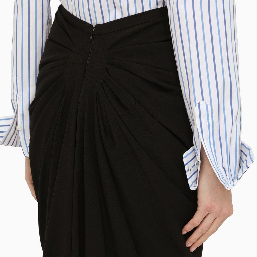 Dries Van Noten o1d2blof0824 Wool Midi Skirts in Black Size 28" / US 6 / IT 42 - 5 Thumbnail