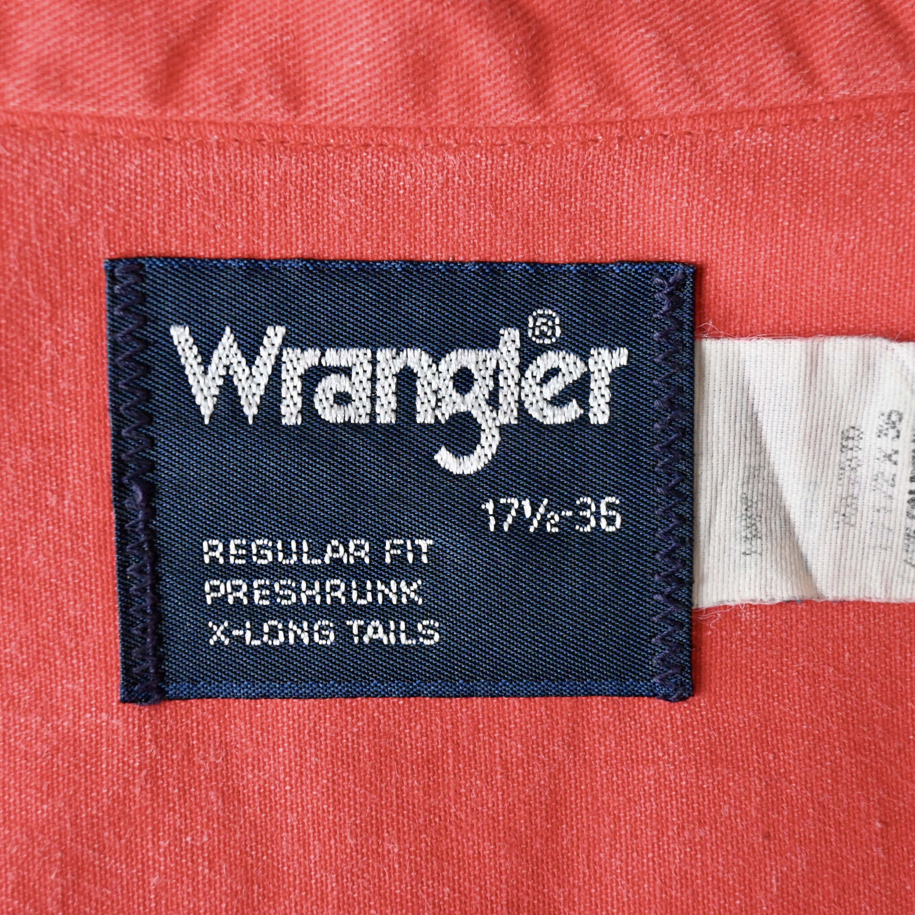 Vintage VTG Wrangler Brushpopper shirt Aztec Navajo poppy red 17.5 Size US XL / EU 56 / 4 - 11 Thumbnail