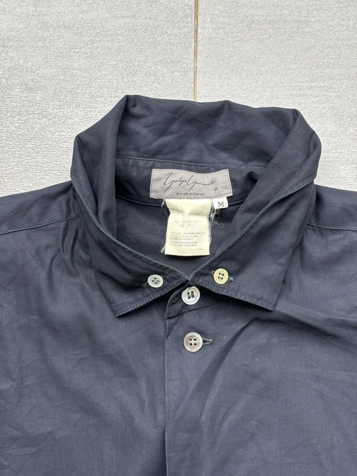 Yohji Yamamoto 1980s Pour Homme Oversized Button Shirt Size US M / EU 48-50 / 2 - 3 Thumbnail