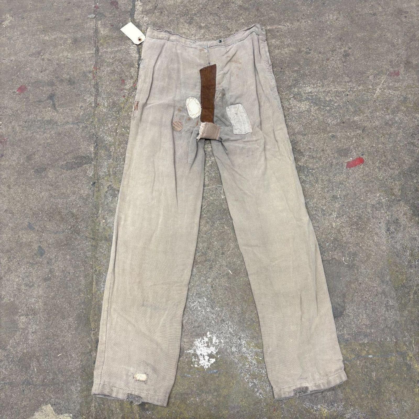 Other Vintage 30s 40s Patchwork Western Pants Thrashed Faded Size US 34 / EU 50 - 2 Thumbnail