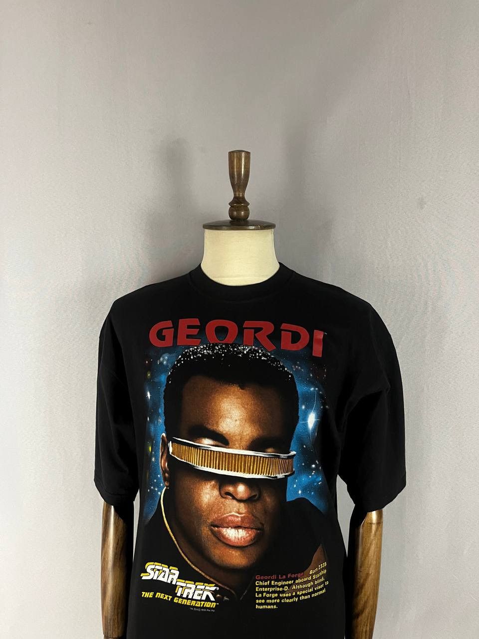 Vintage Star Trek Geordi Movie Tee T Shirt 1995 Vintage Black Size US XL / EU 56 / 4 - 3 Thumbnail