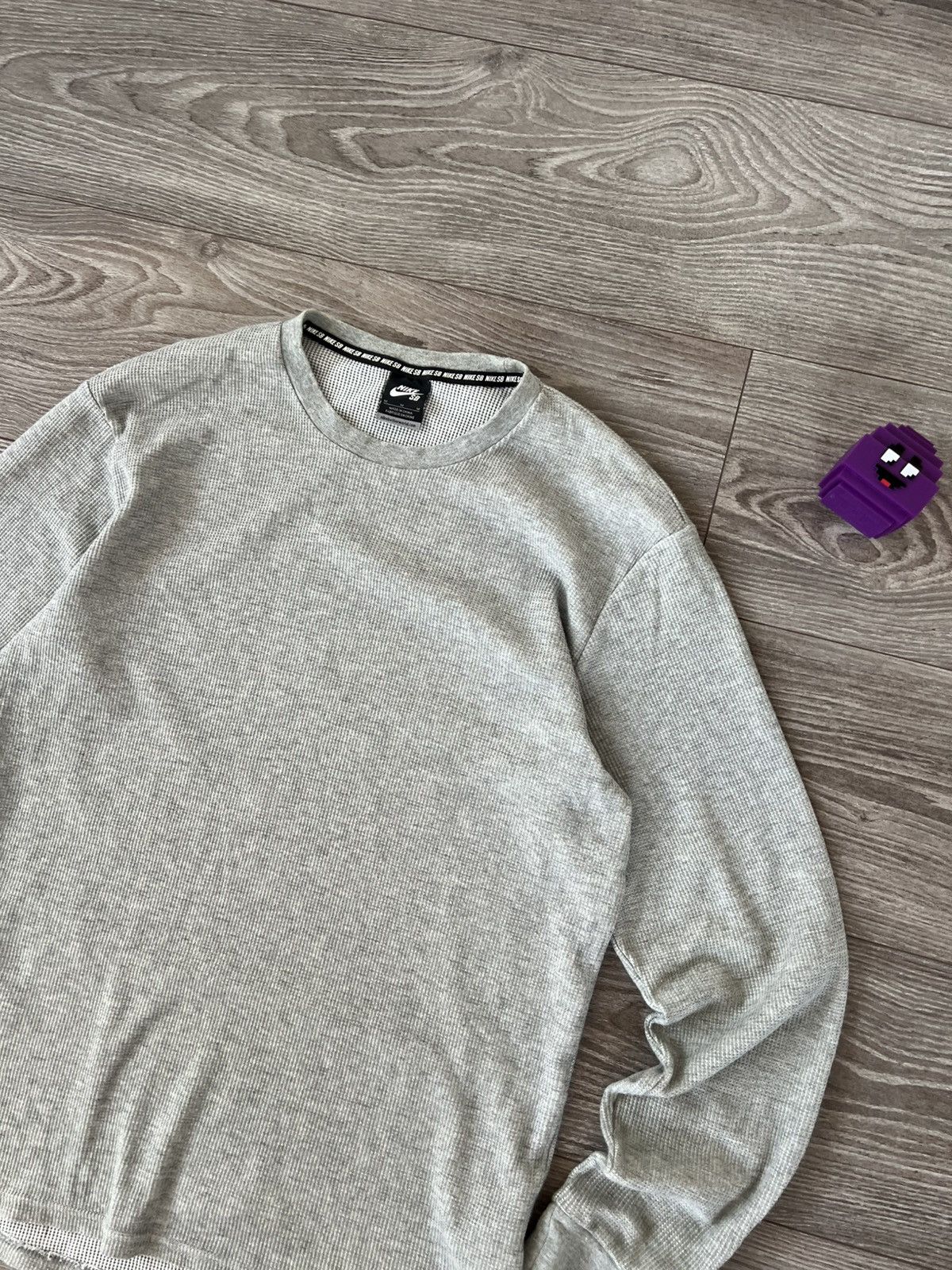 Nike SB Nike SB Gray Knitted Sleeve Logo Towel Cotton Long Sleeve Size US M / EU 48-50 / 2 - 5 Thumbnail