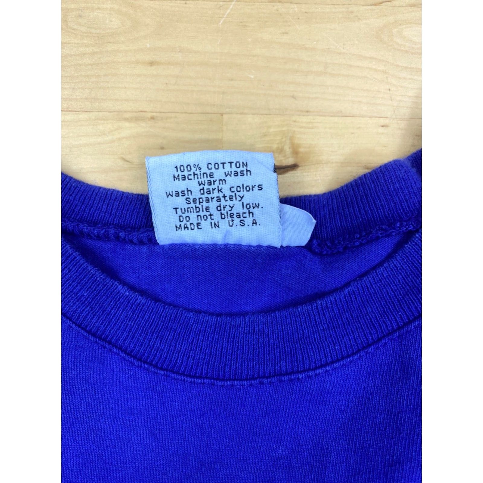 Johnny Was VINTAGE Johnny Was T Shirt One Size Fits All Royal Blue Sun Embroidered #8190 Shirts Womens One Size Royal Blue Embroidered Flower 1990s Size ONE SIZE - 3 Thumbnail