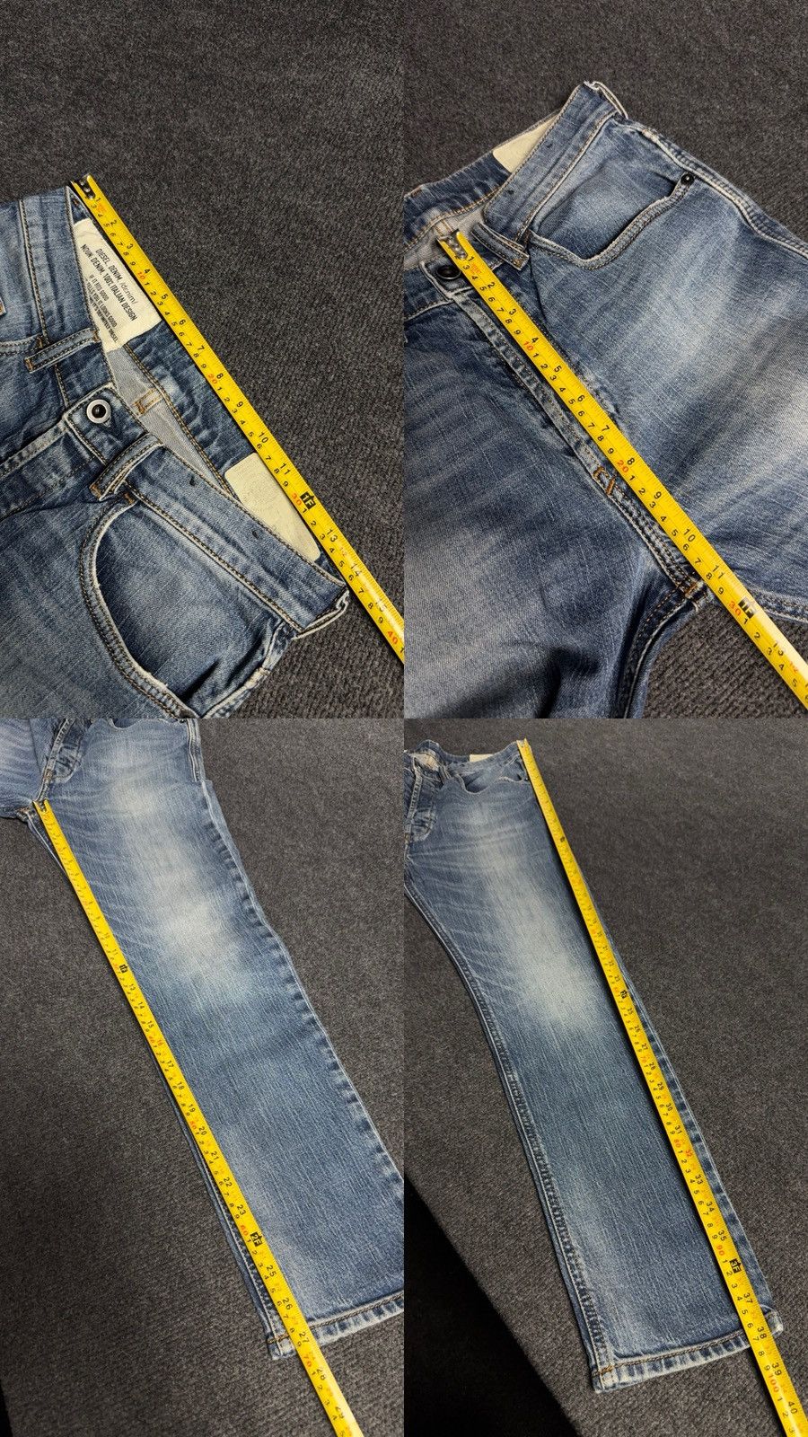 Diesel Luxury Diesel 00s D-Eetar Y2K Distressed Light Wash Jeans Size US 29 - 22 Thumbnail