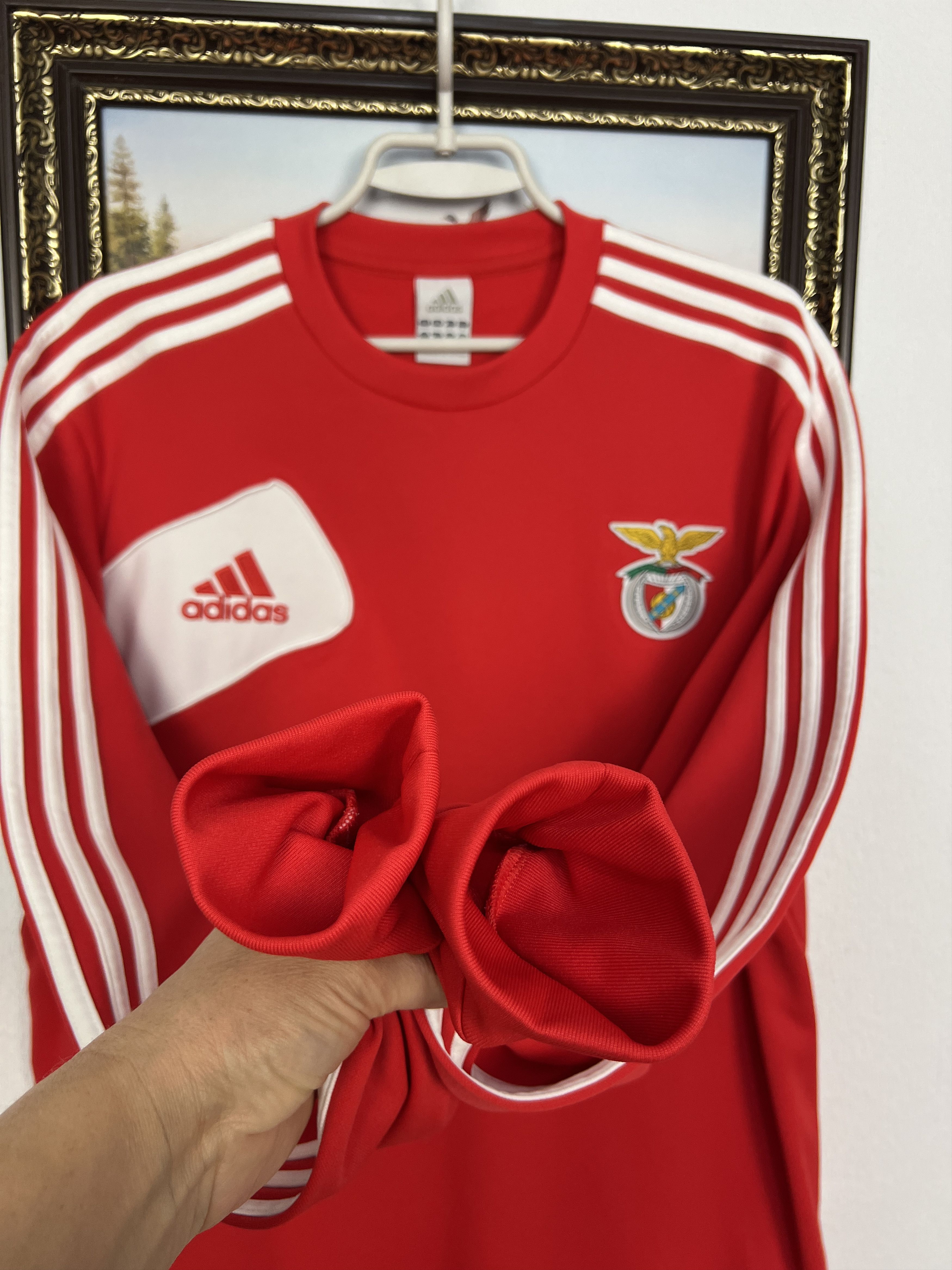 Adidas Benfica Football Sweatshirt Soccer Track Top Crewneck Size US L / EU 52-54 / 3 - 4 Thumbnail