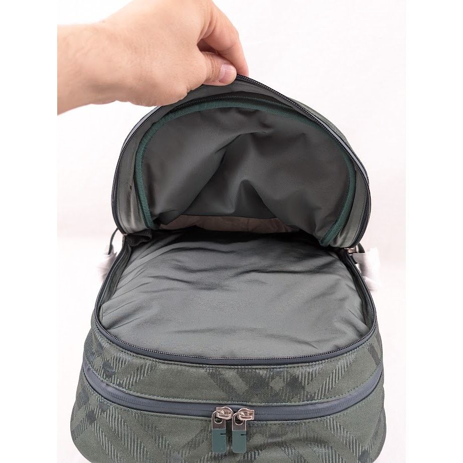 Burberry o1rshd1 Size : OS / Nylon Check Jacquard Backpack in Vine Size ONE SIZE - 11 Thumbnail