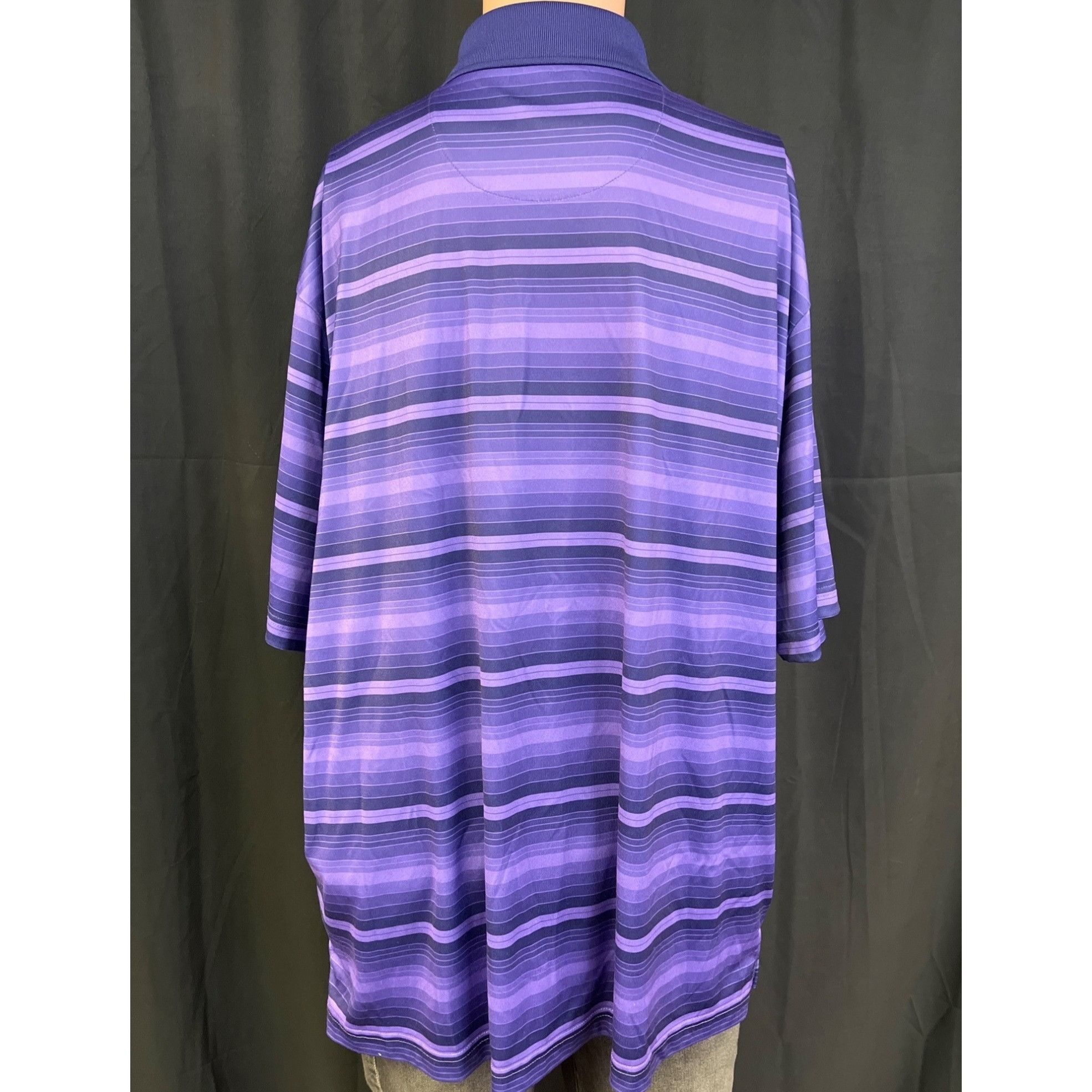 Other Ben Hogan Men's Purple Striped Golf Shirt/Polo Size 2XL SKU Size US XXL / EU 58 / 5 - 2 Thumbnail